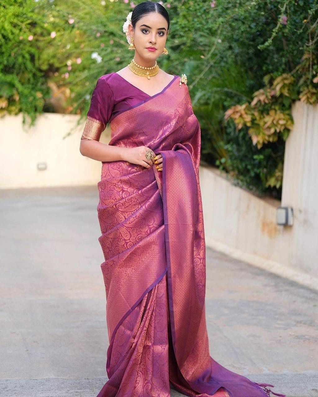 Purple Majesty Silk Drape