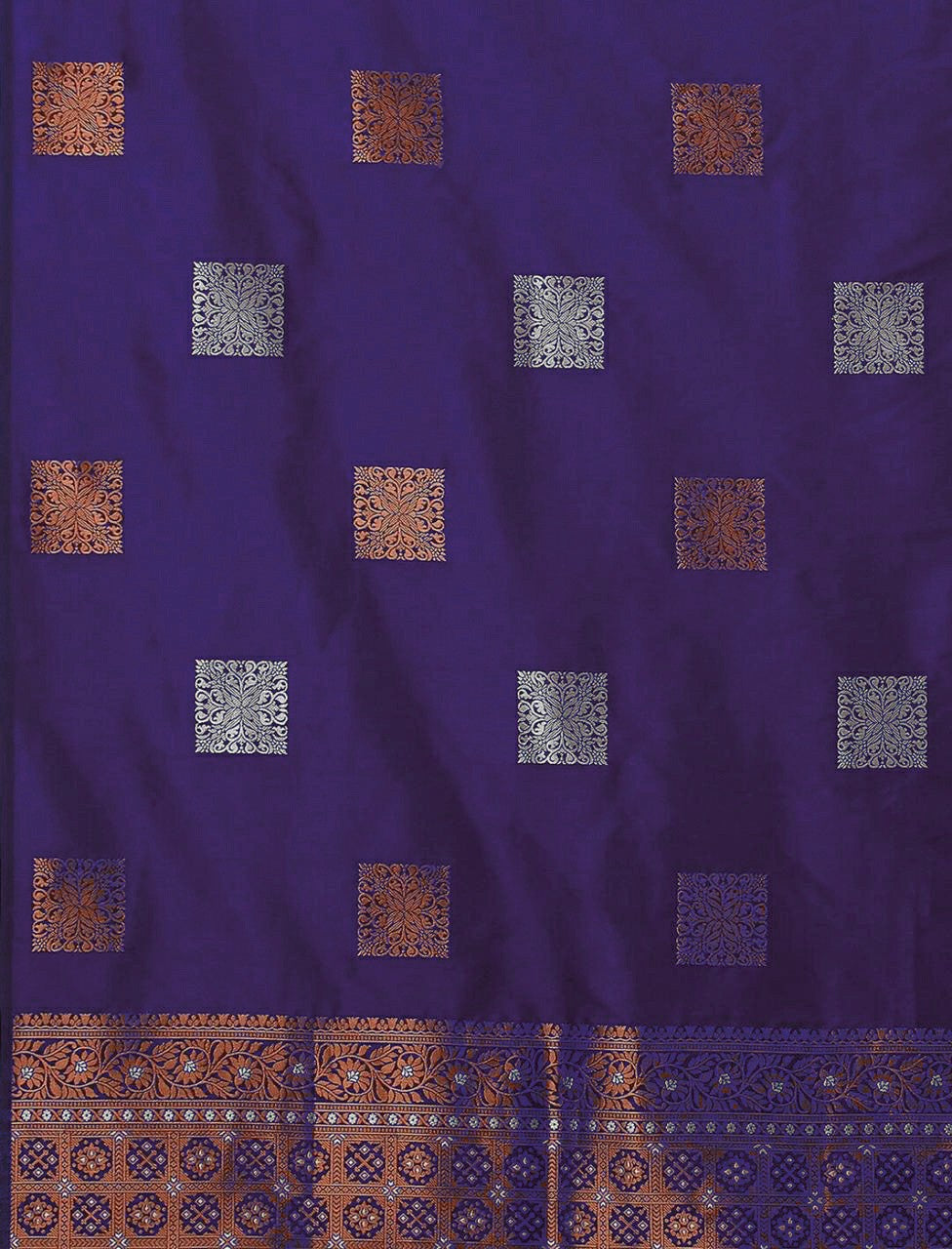 Classic Purple Festive Weave Saree
