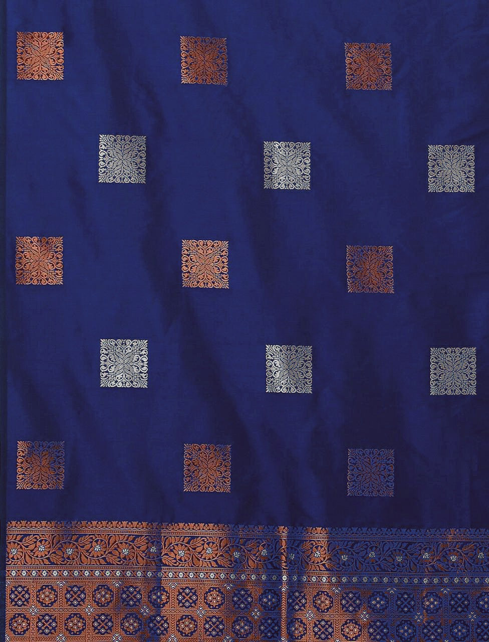 Royal Blue Banarasi Silk Saree for Women