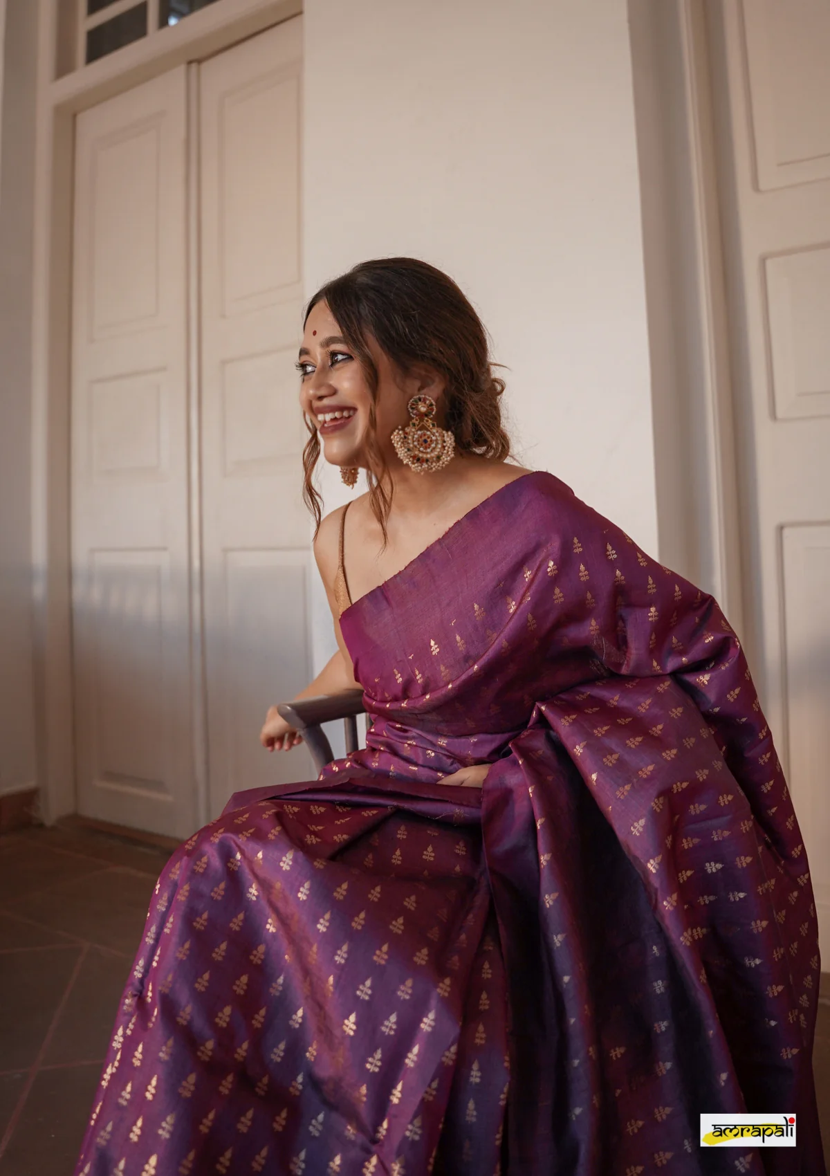Elegance in EveningWine Saree