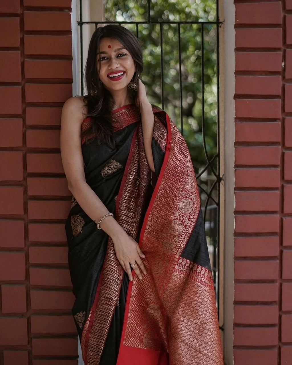Black Ember Saree