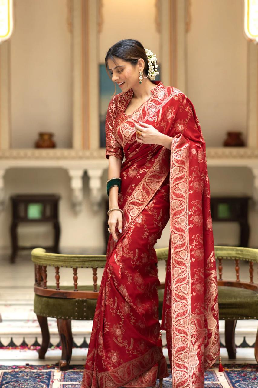 Designer Silk Saree with Intricate Zari Work