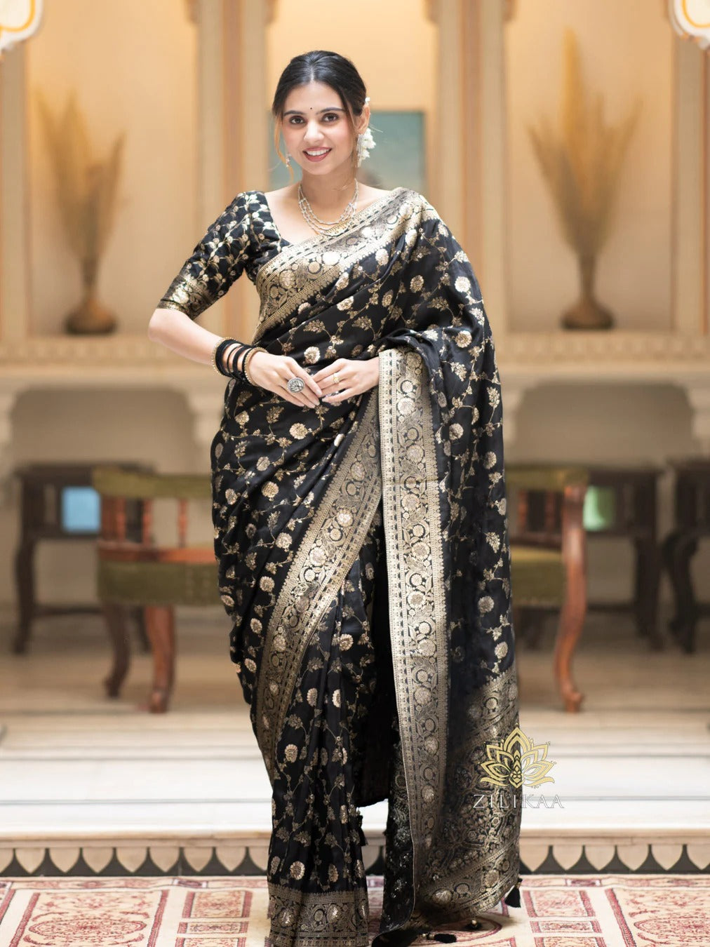 Black Saree Elegance