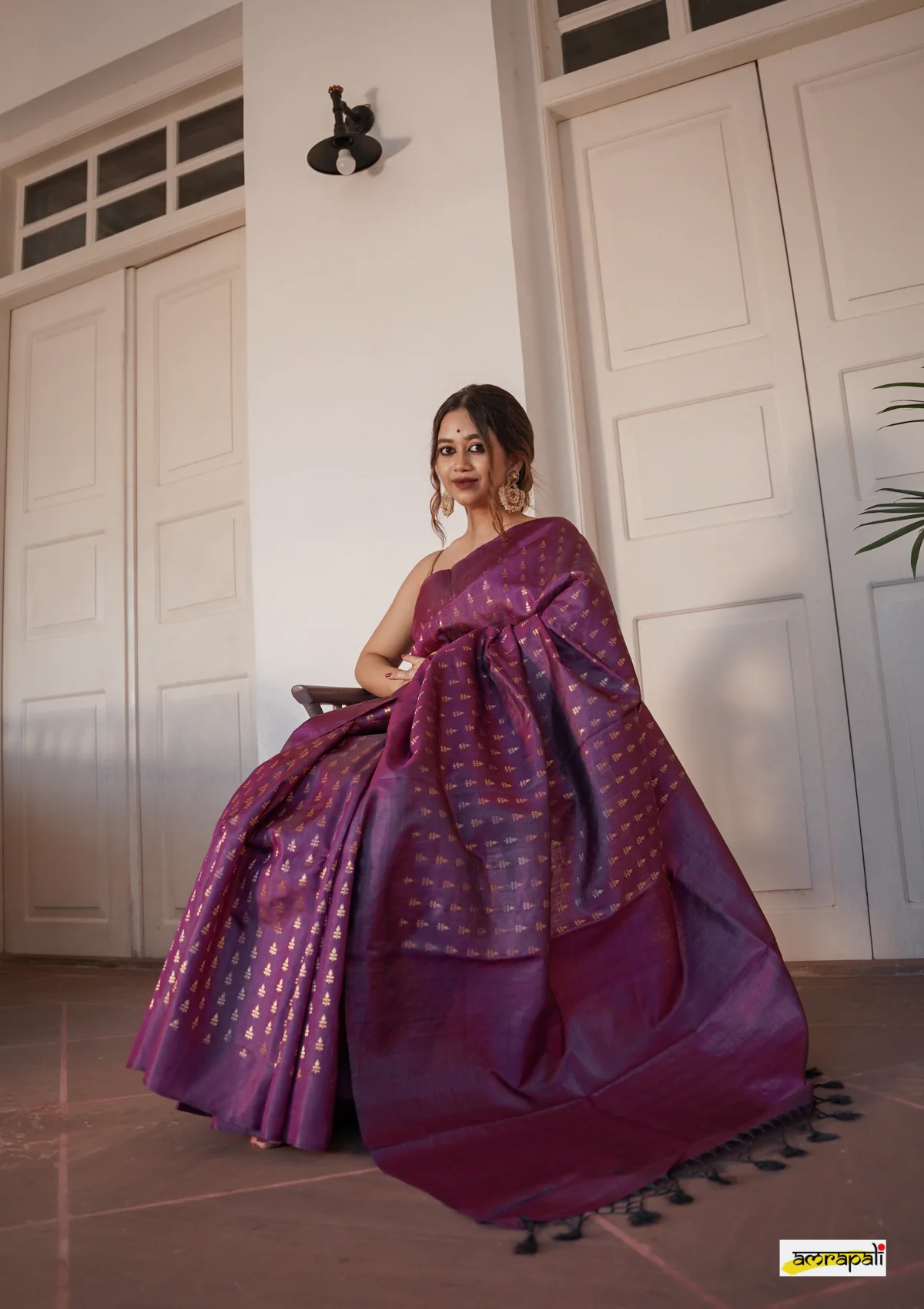 Elegance in EveningWine Saree