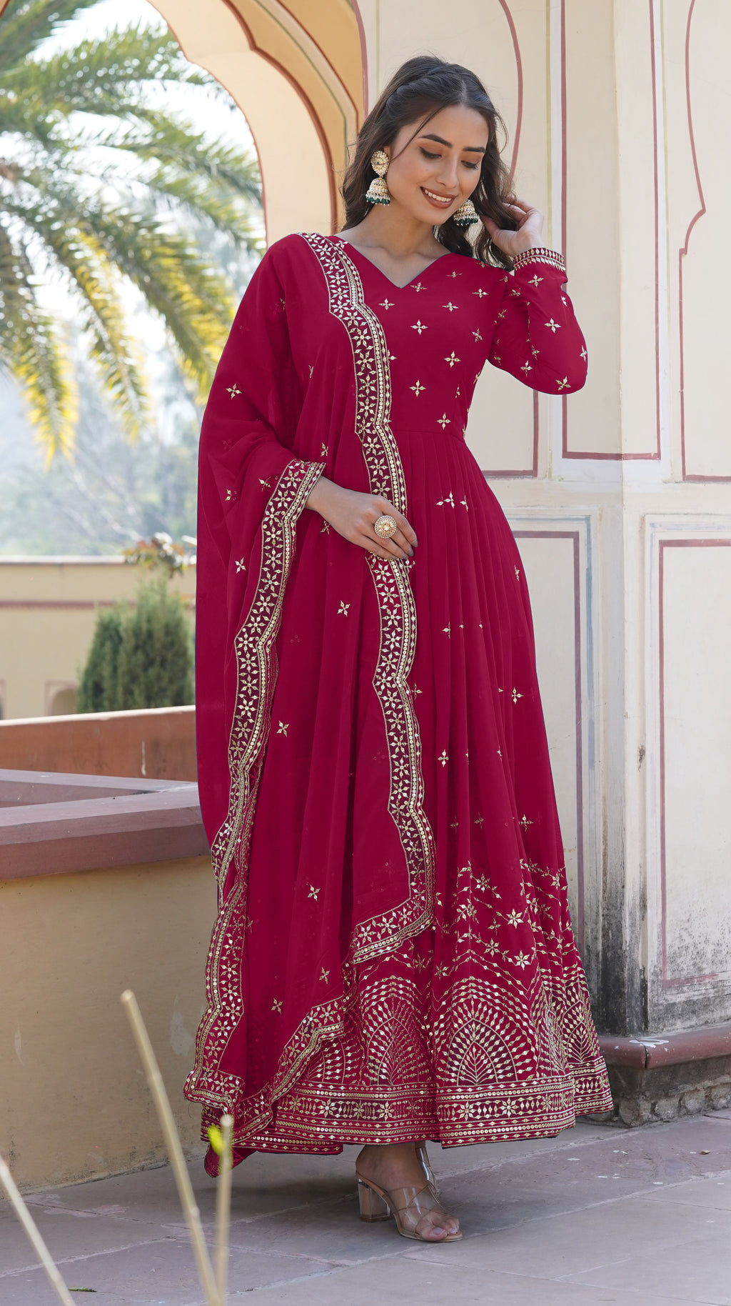 Onion Pink Anarkali Suit for Women | Mehendi & Festive Wear