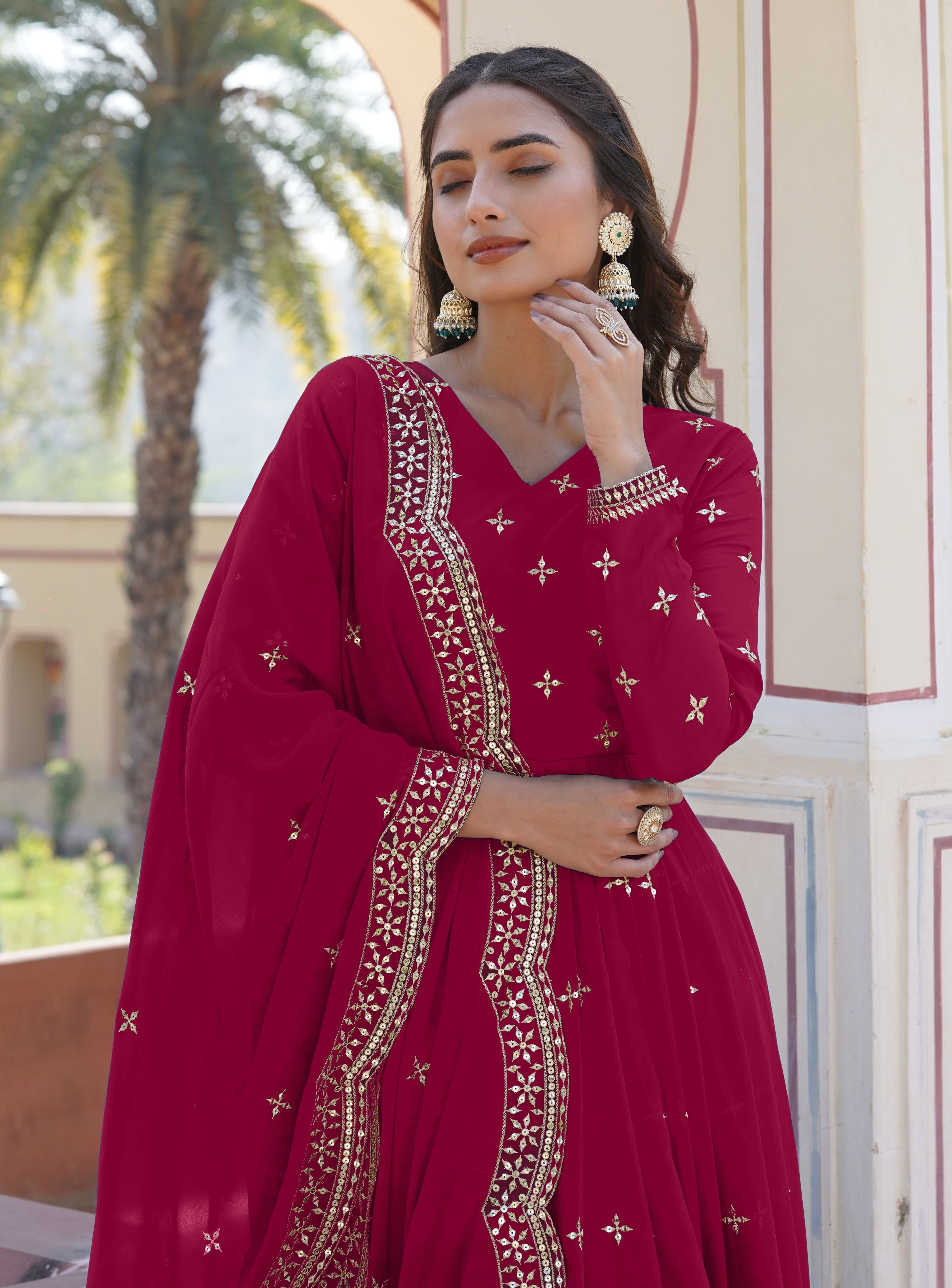 Onion Pink Anarkali Suit for Women | Mehendi & Festive Wear
