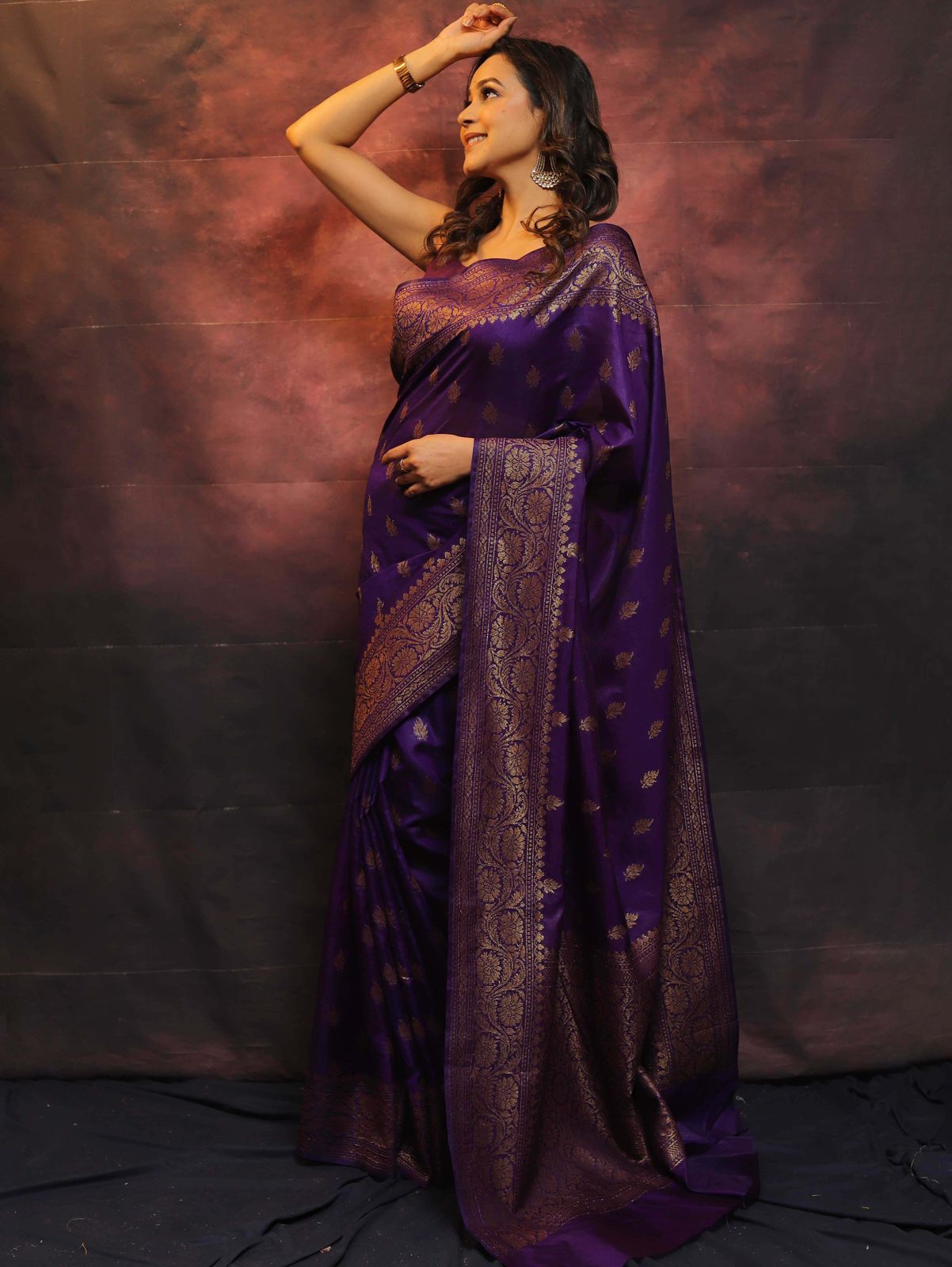 Royal Silk Saree with Rich Golden Border for Women