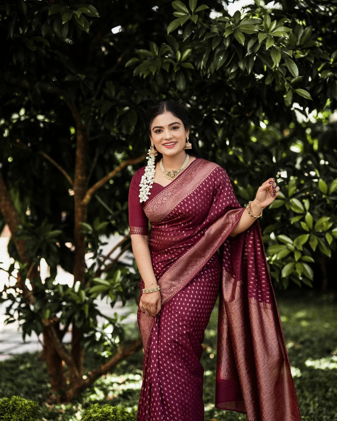 Maroon Magic Wrapped in Tradition