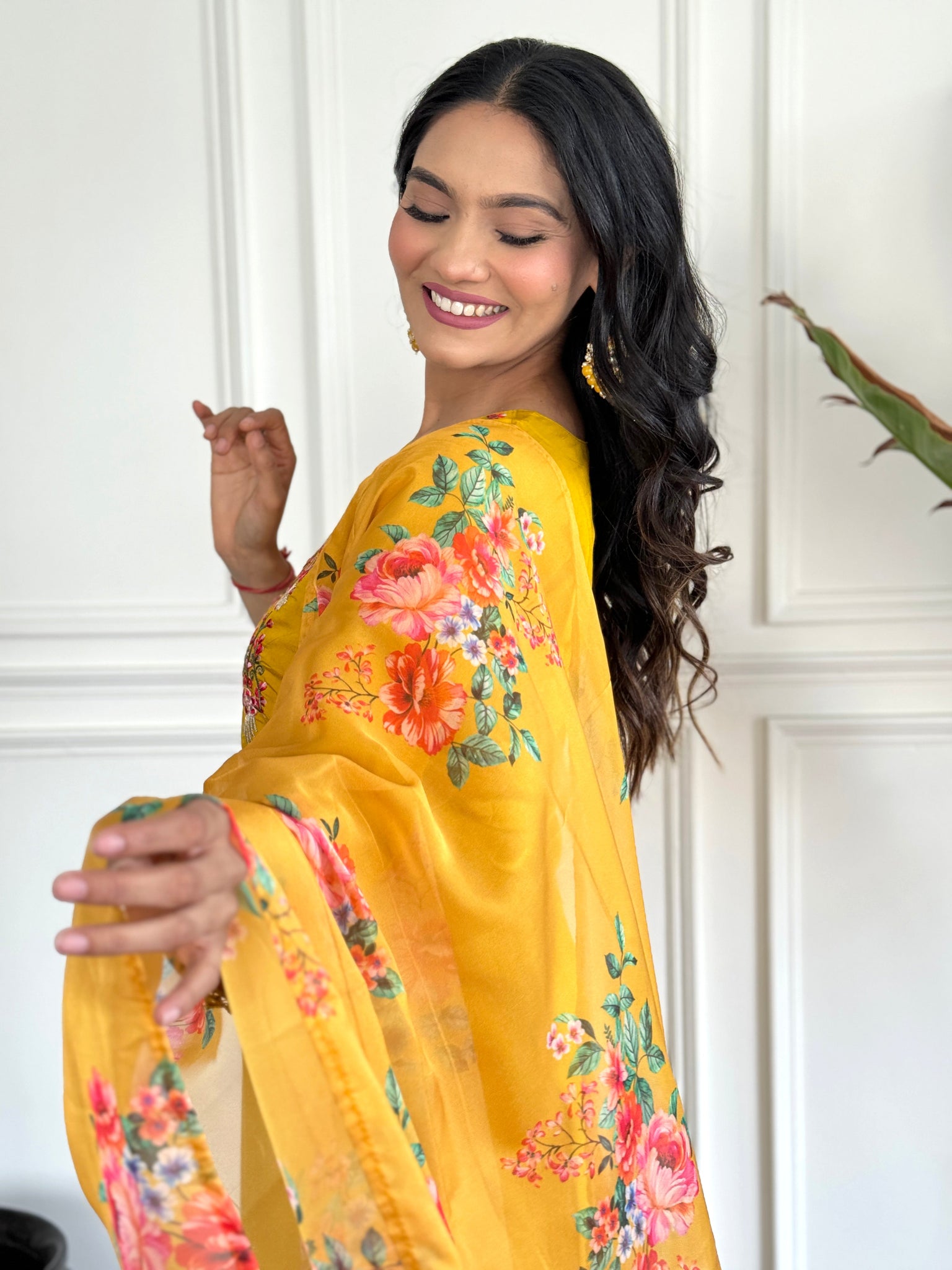 Festival Wear Viscos Yellow Kurta Set For Women