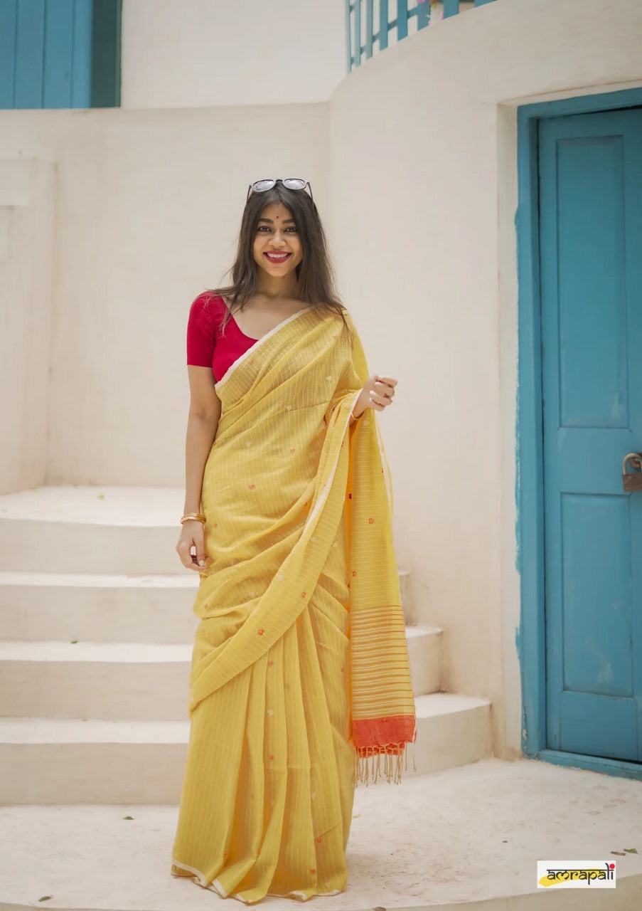 Sunshine Draped Saree in Grace