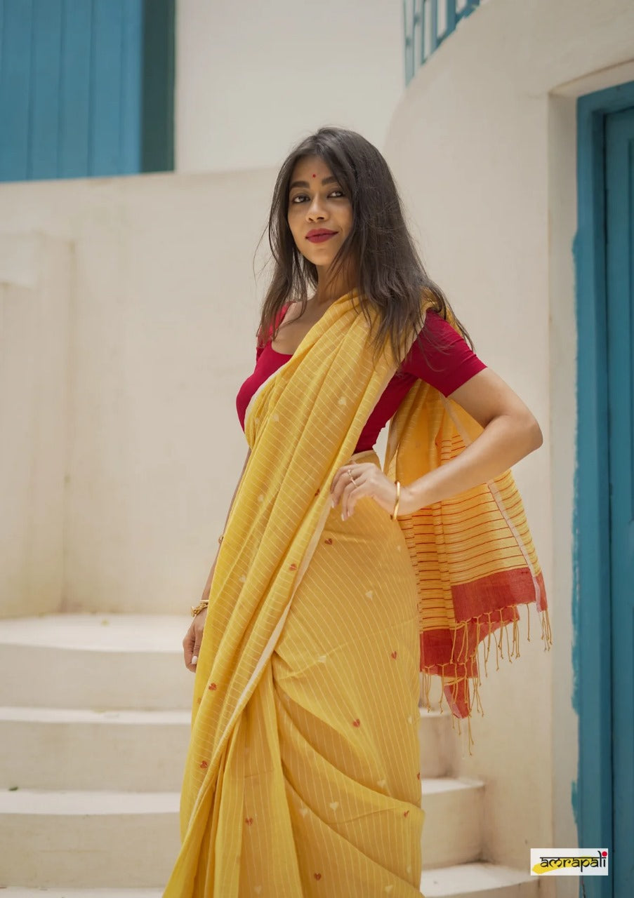Sunshine Draped Saree in Grace