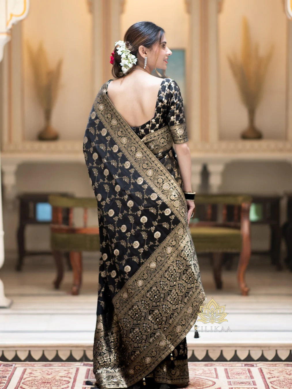 Black Saree Elegance