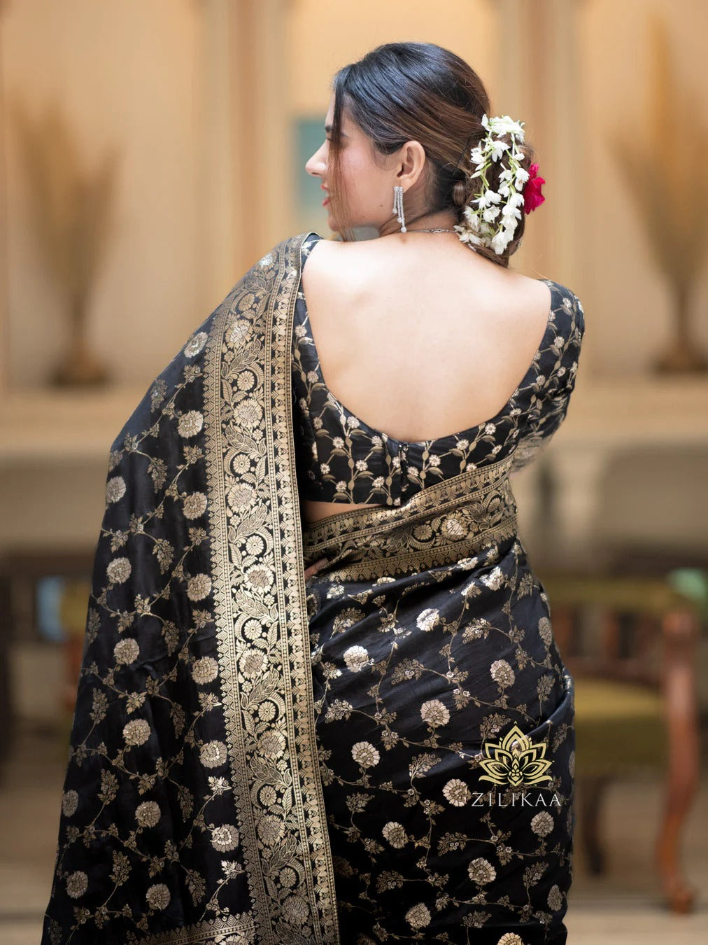 Black Saree Elegance