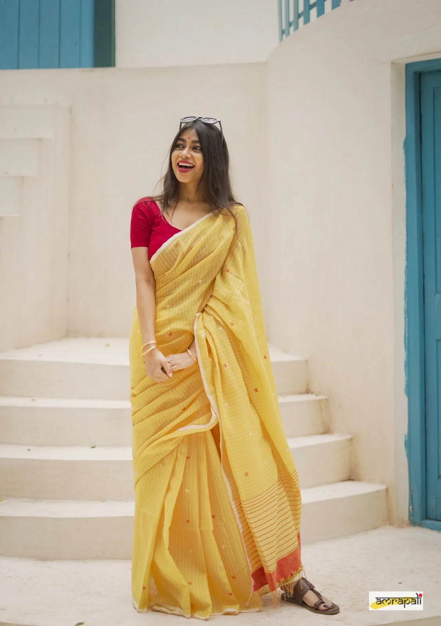 Sunshine Draped Saree in Grace