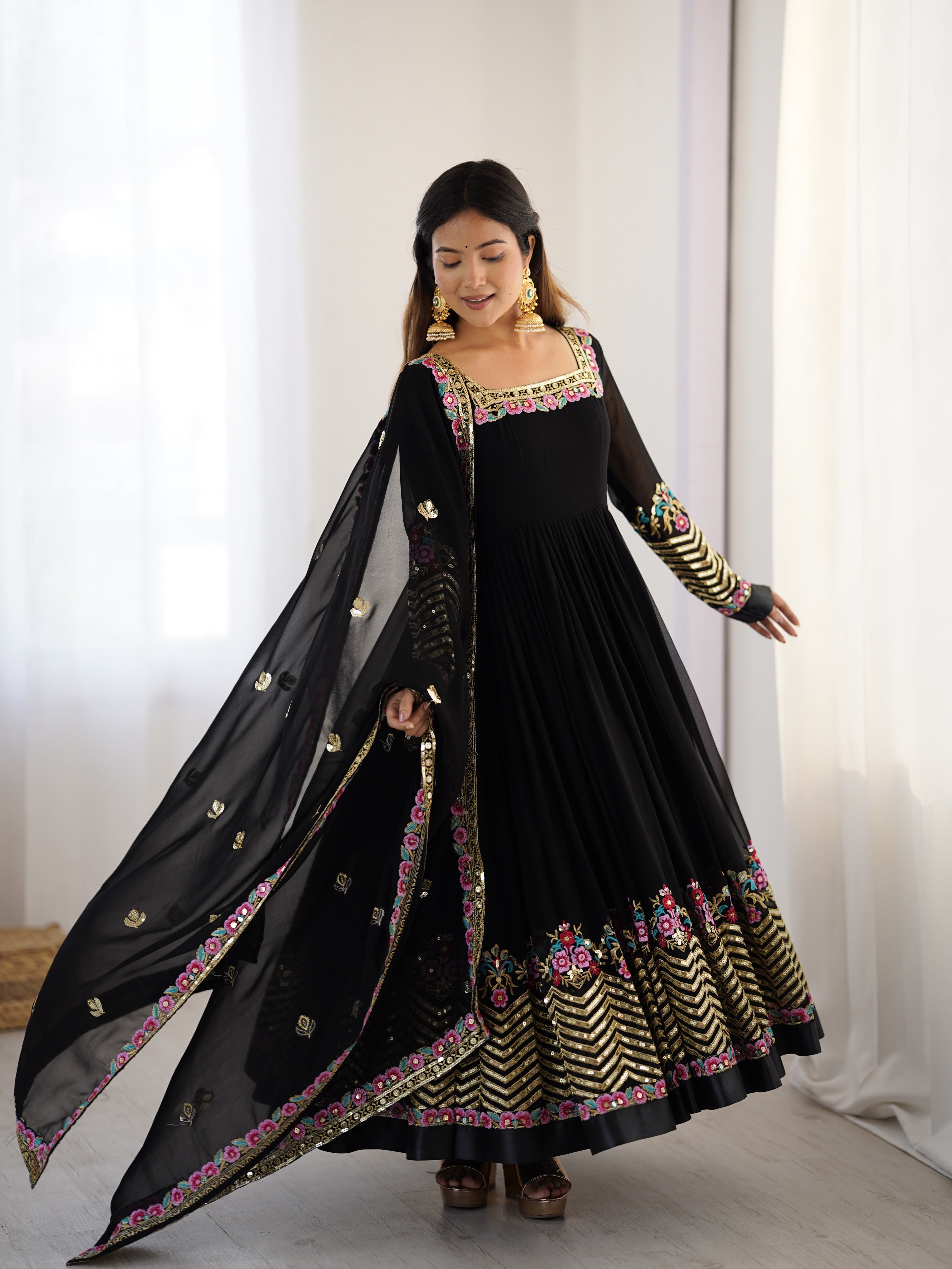 Floral Anarkali Kurta Sets for Women