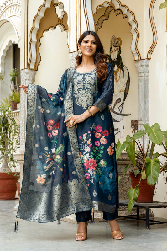 Stylish Blue Printed Kurta for Women – Casual & Ethnic Wear