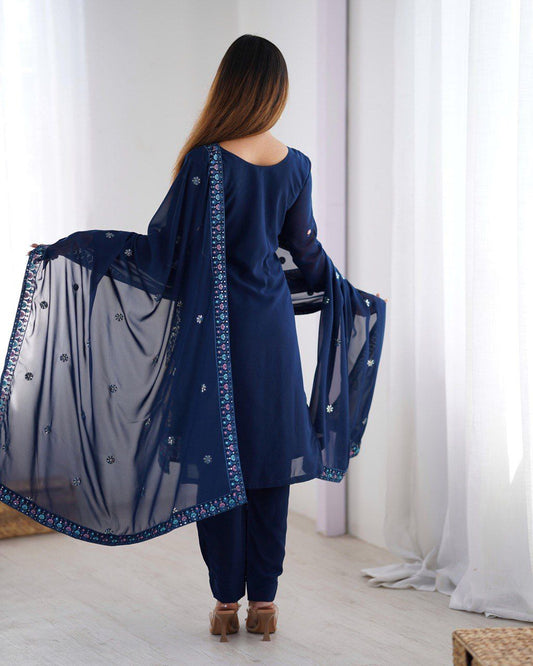 Elegant Twilight Dark Blue Kurta Outfit