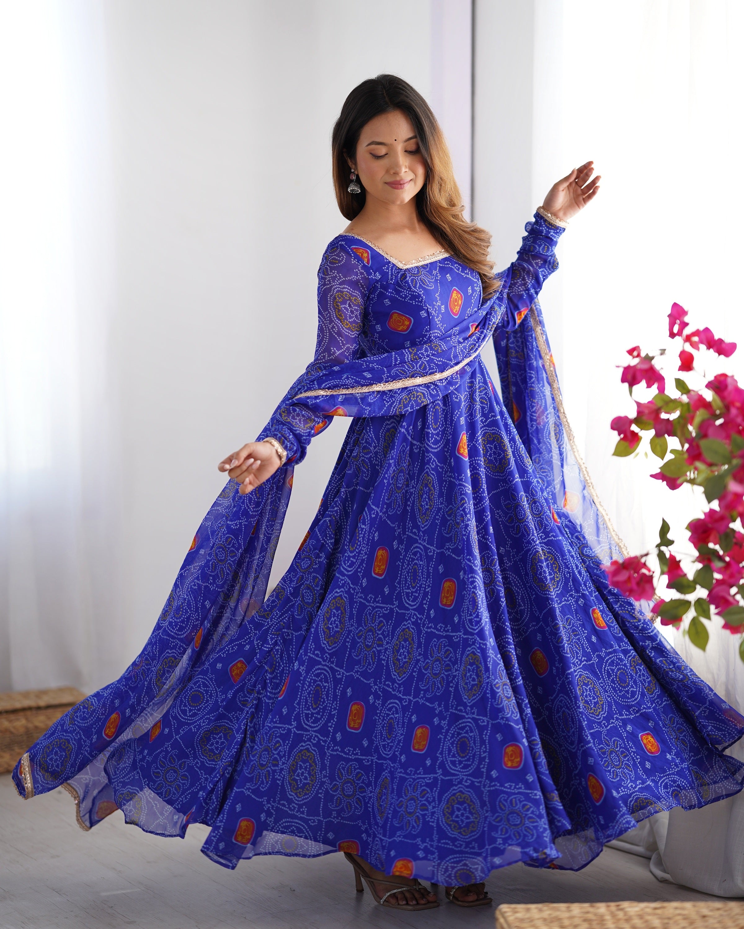 Women's Designer Anarkali Suit – Embroidered Party Wear Ethnic Gown