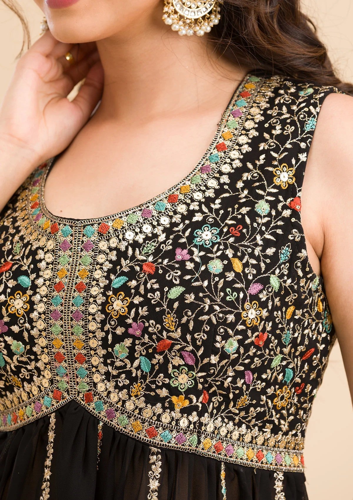 Designer Embroidered Kurti Palazzo Set for Women