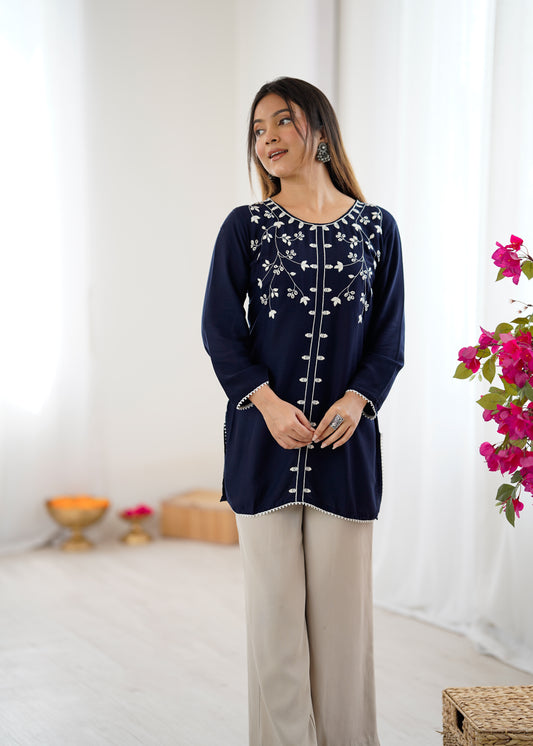 Stylish Blue Tunic for Women – Ethnic & Casual Wear