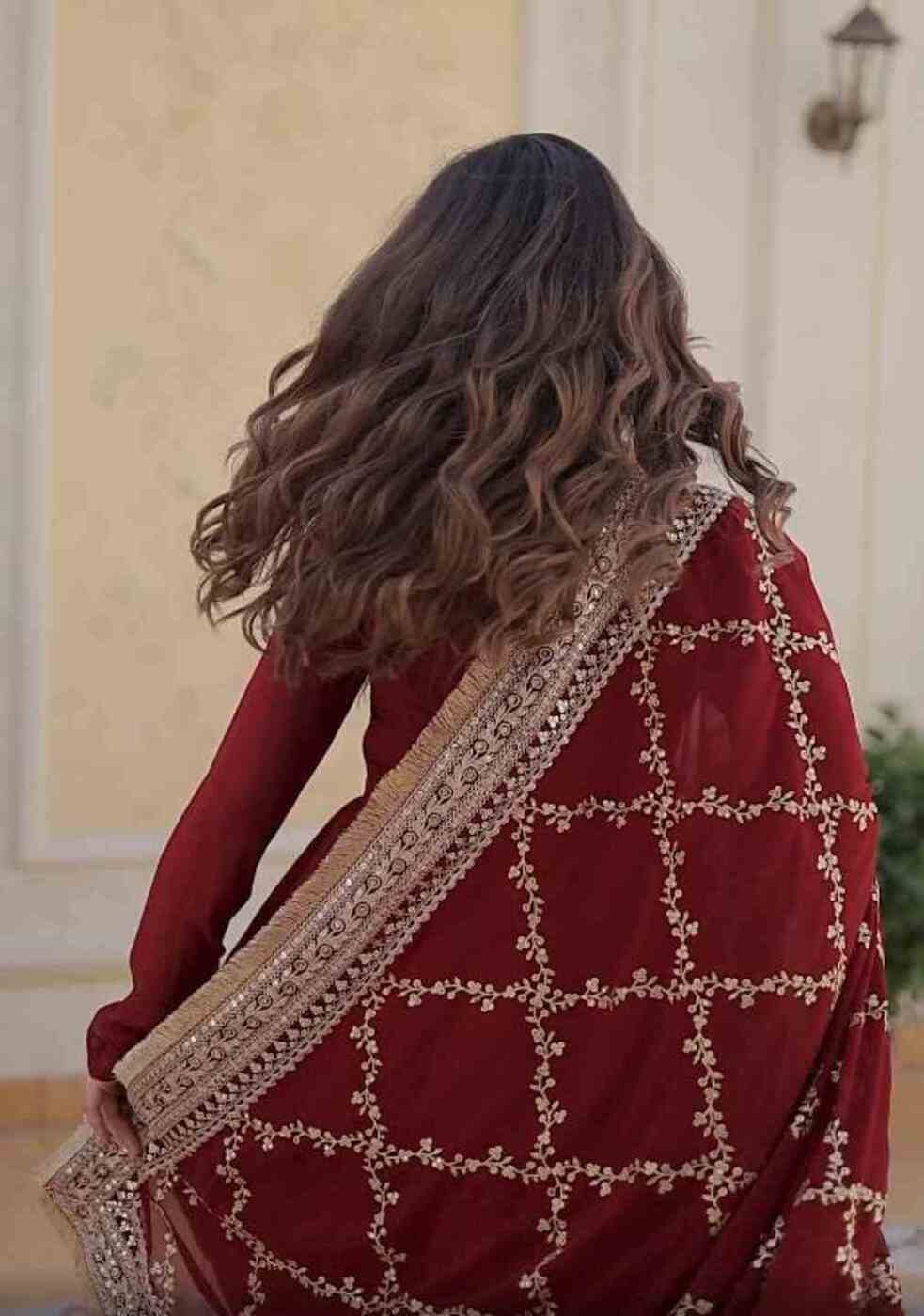 Red Anarkali Suit with Dupatta for Women | Wedding & Bridal Wear