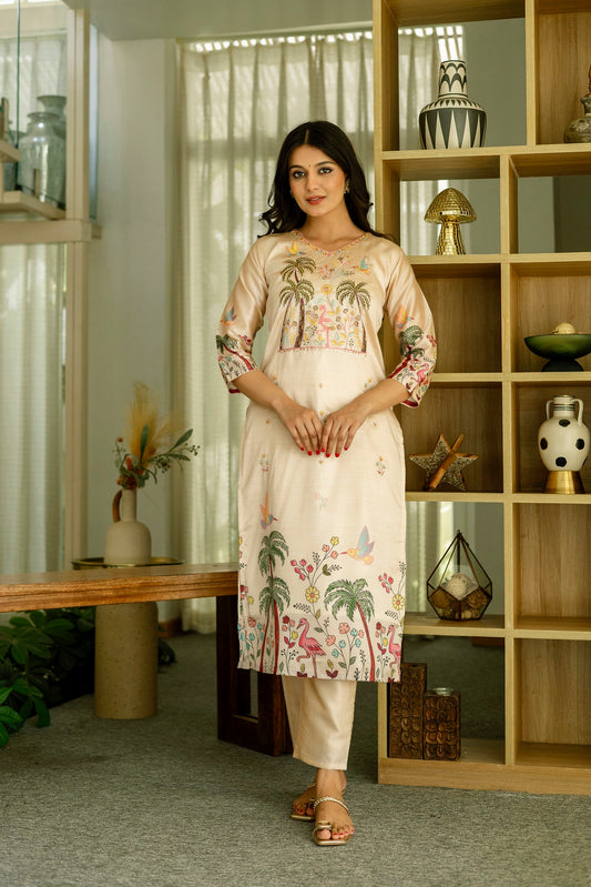 Soft Glow: Understated Yet Elegant Cream Kurta Look