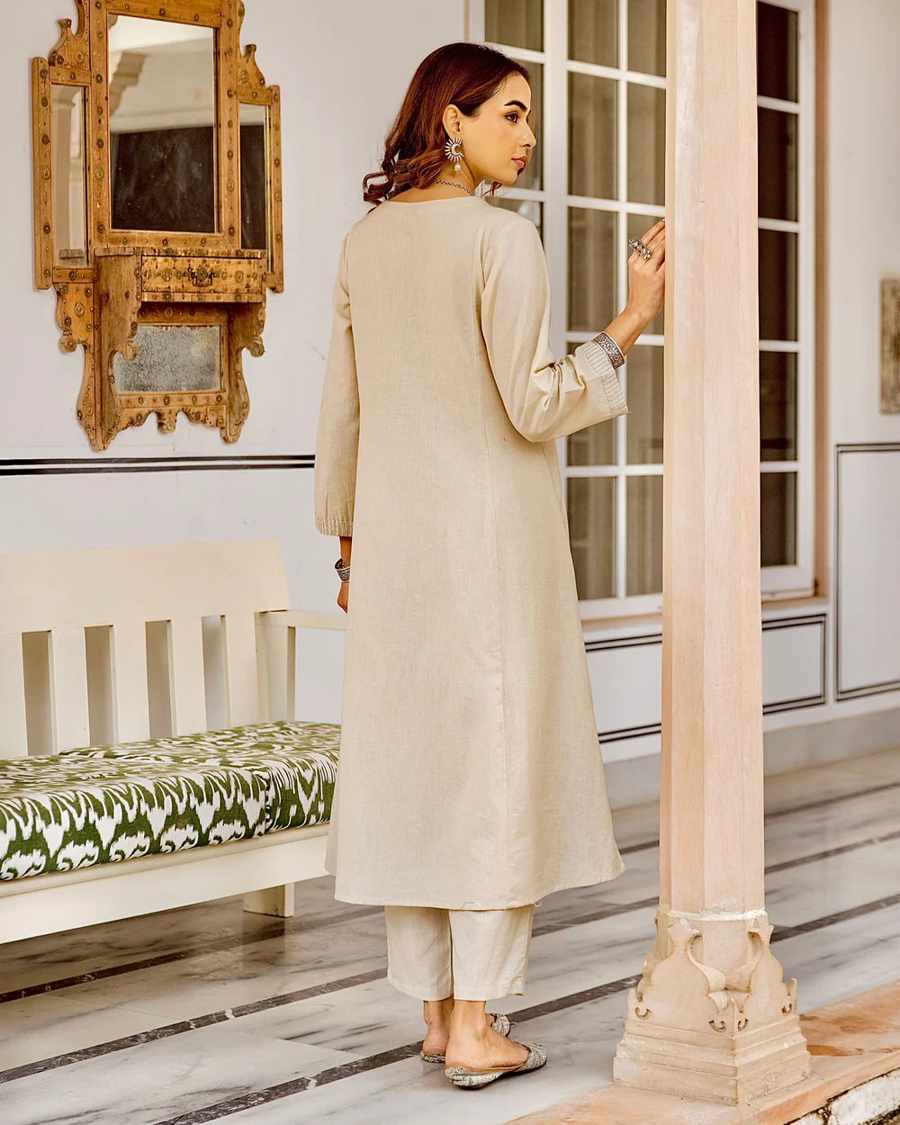 Designer Embroidered A-Line Kurta Set for Women