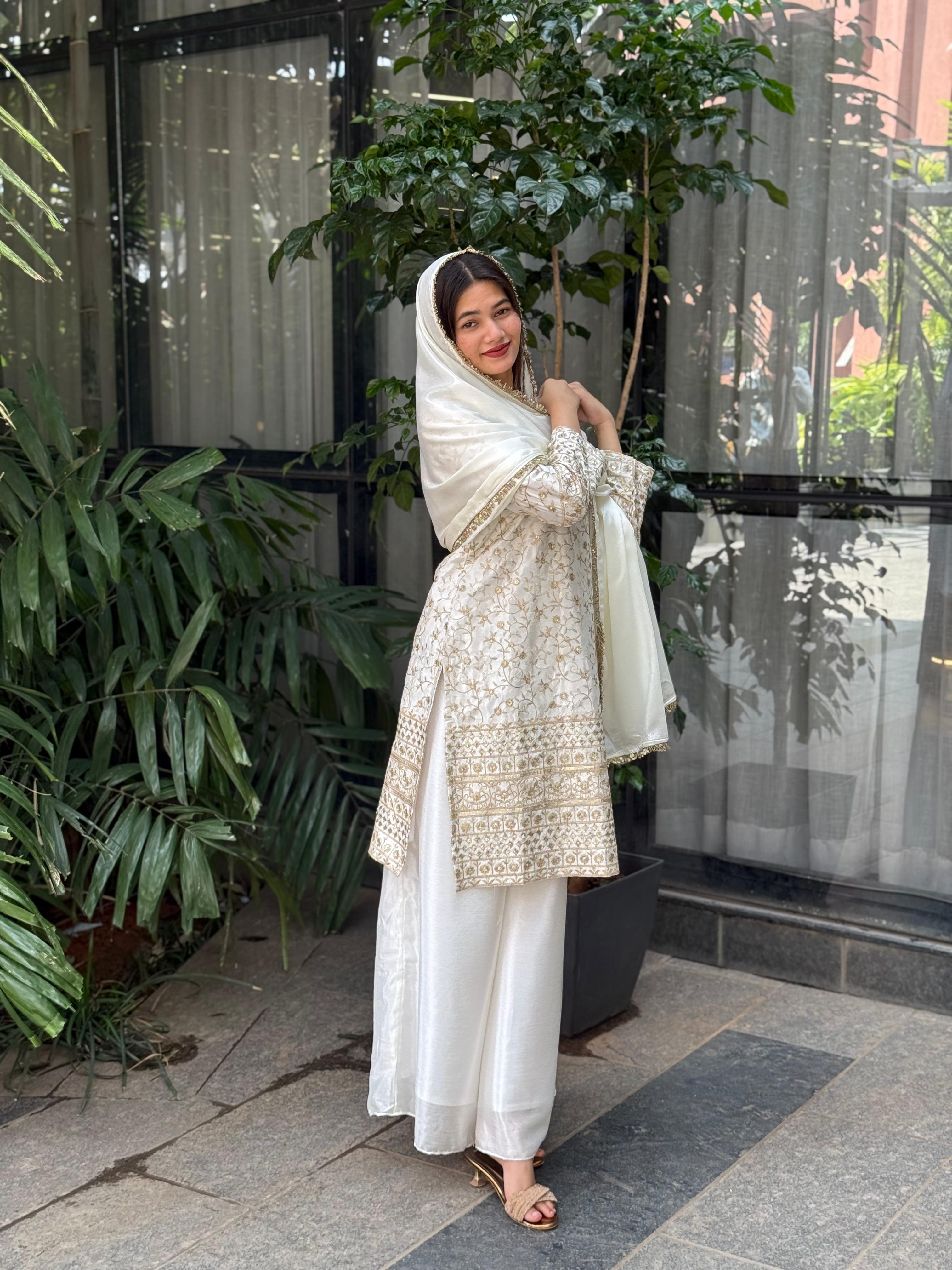 Cream kurta-pant set
