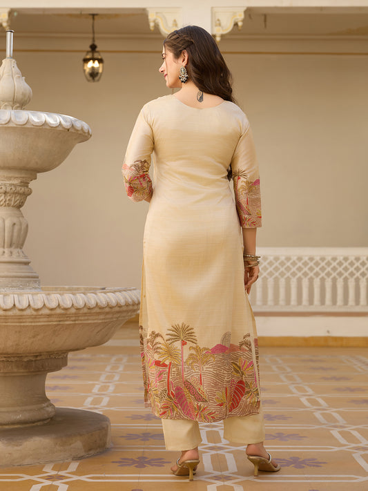 Ivory Grace: Classic Cream Kurta Set for Elegant Occasions
