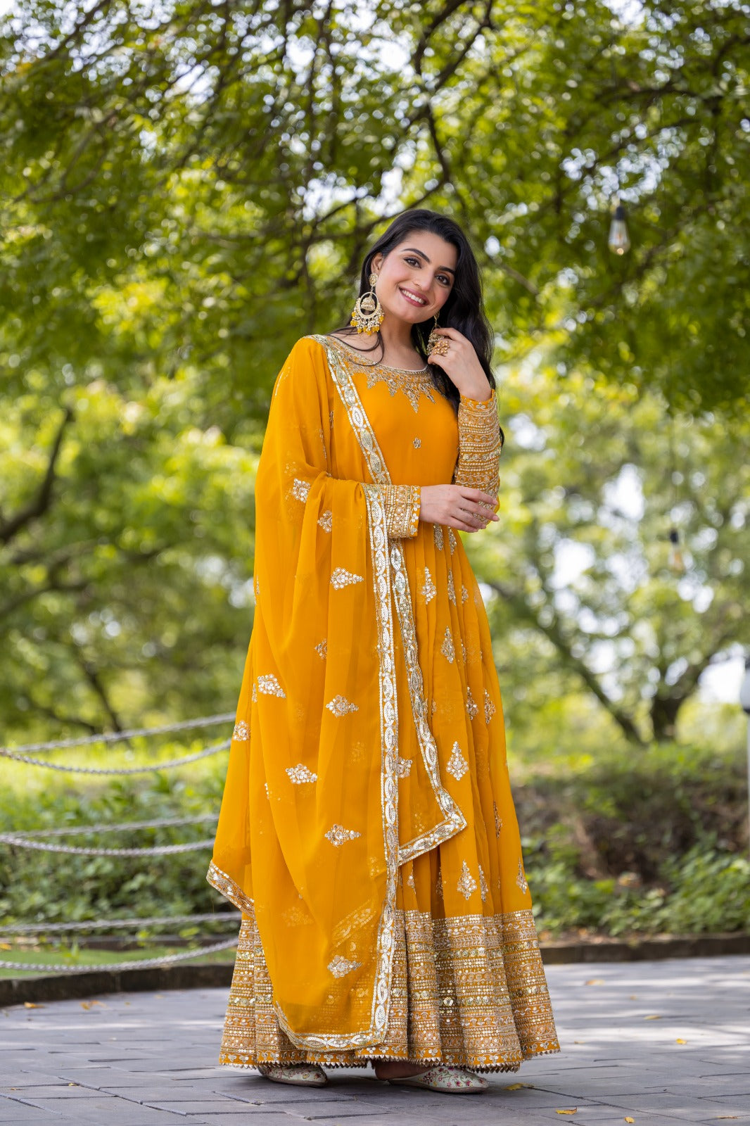 Elegant Embroidered Anarkali Suit with Dupatta for Women