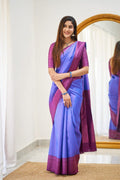 Elegant Silk Saree with Contrast Woven Border