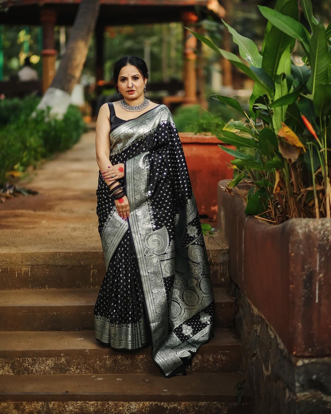Elegant Traditional & Party Wear Black Saree