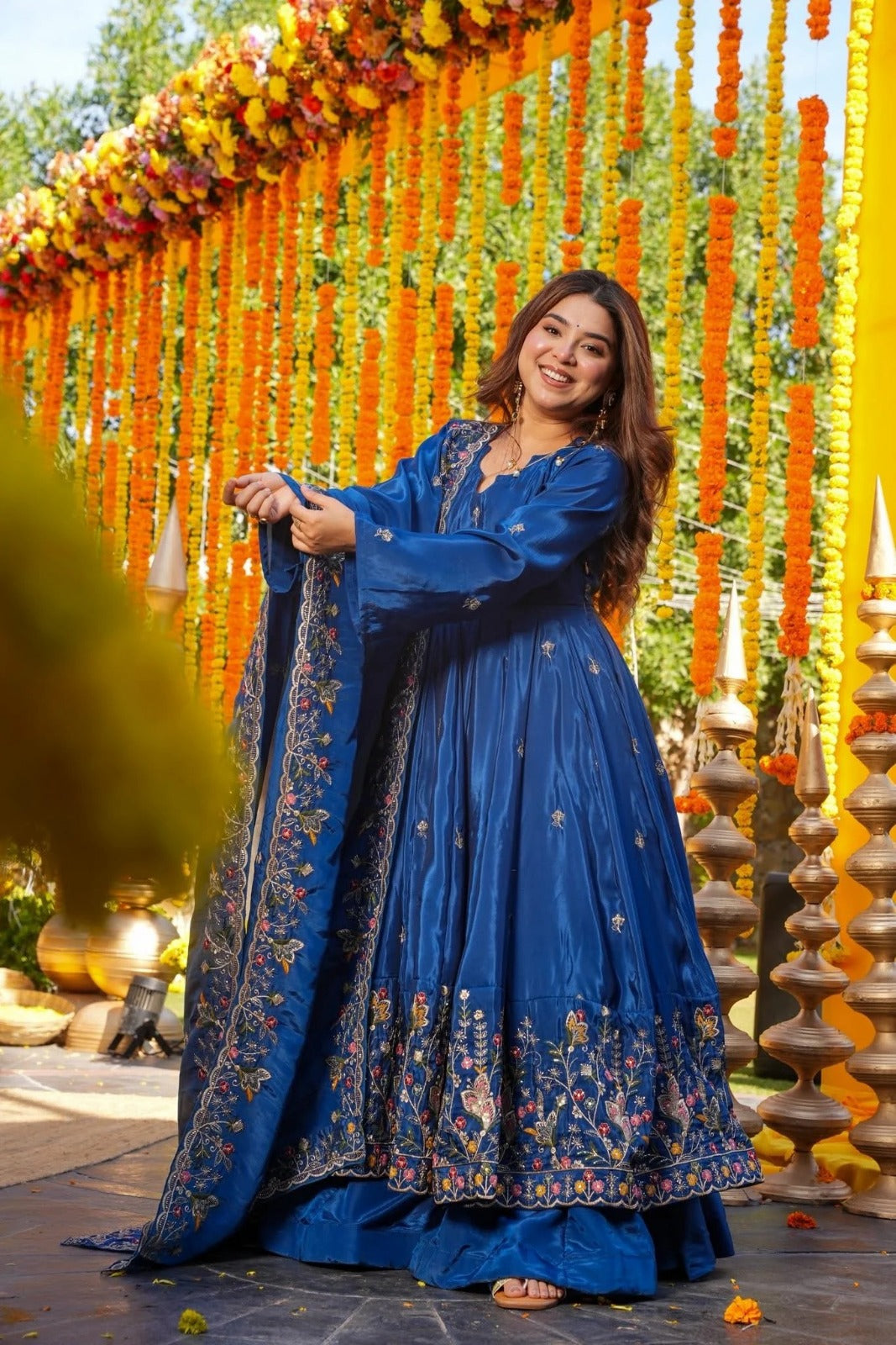 Embroidered Anarkali Suit with Dupatta – Designer Festive & Wedding Wear for Women