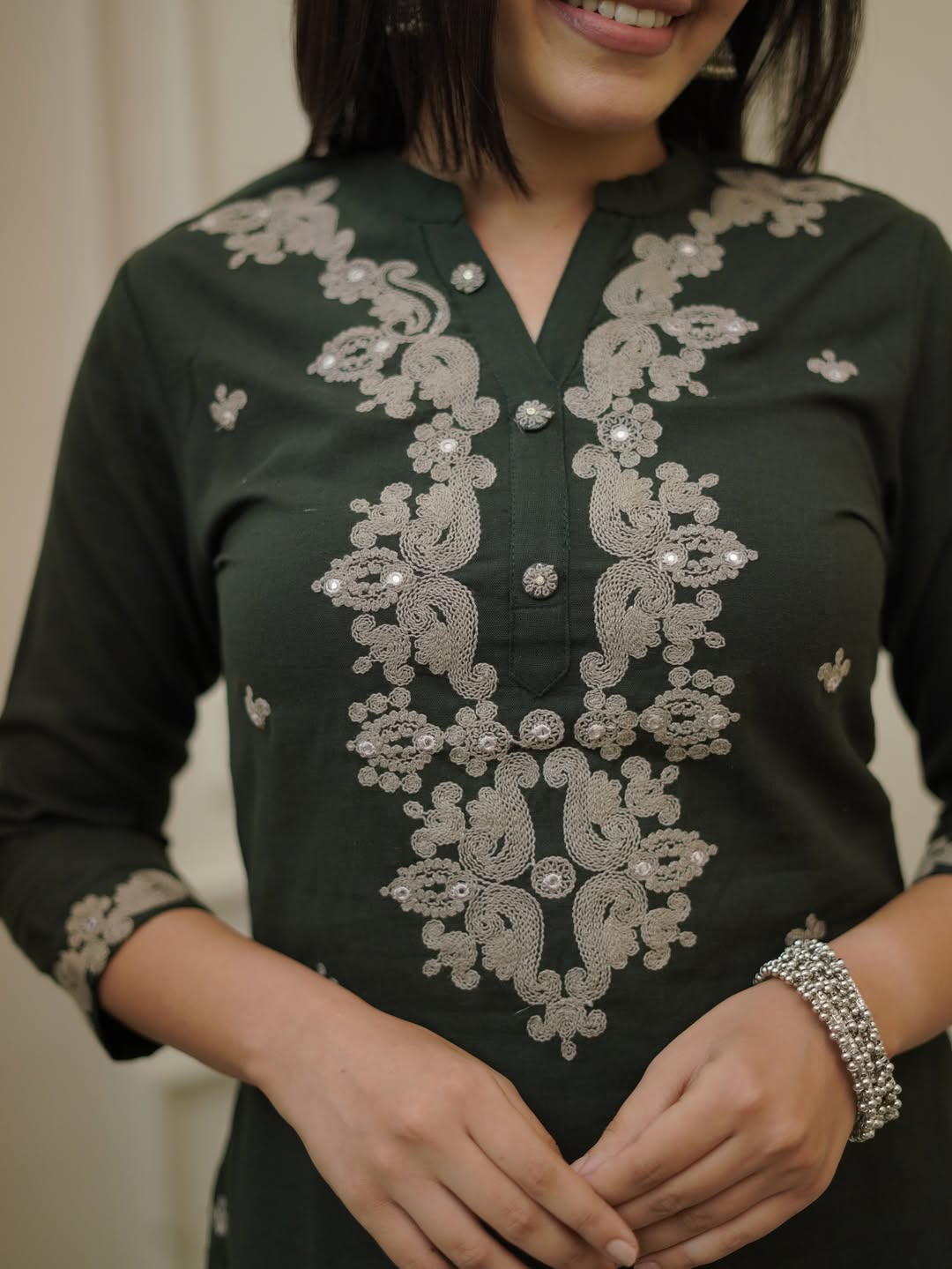 Bottle Green Kurta Set – Royal & Beautiful