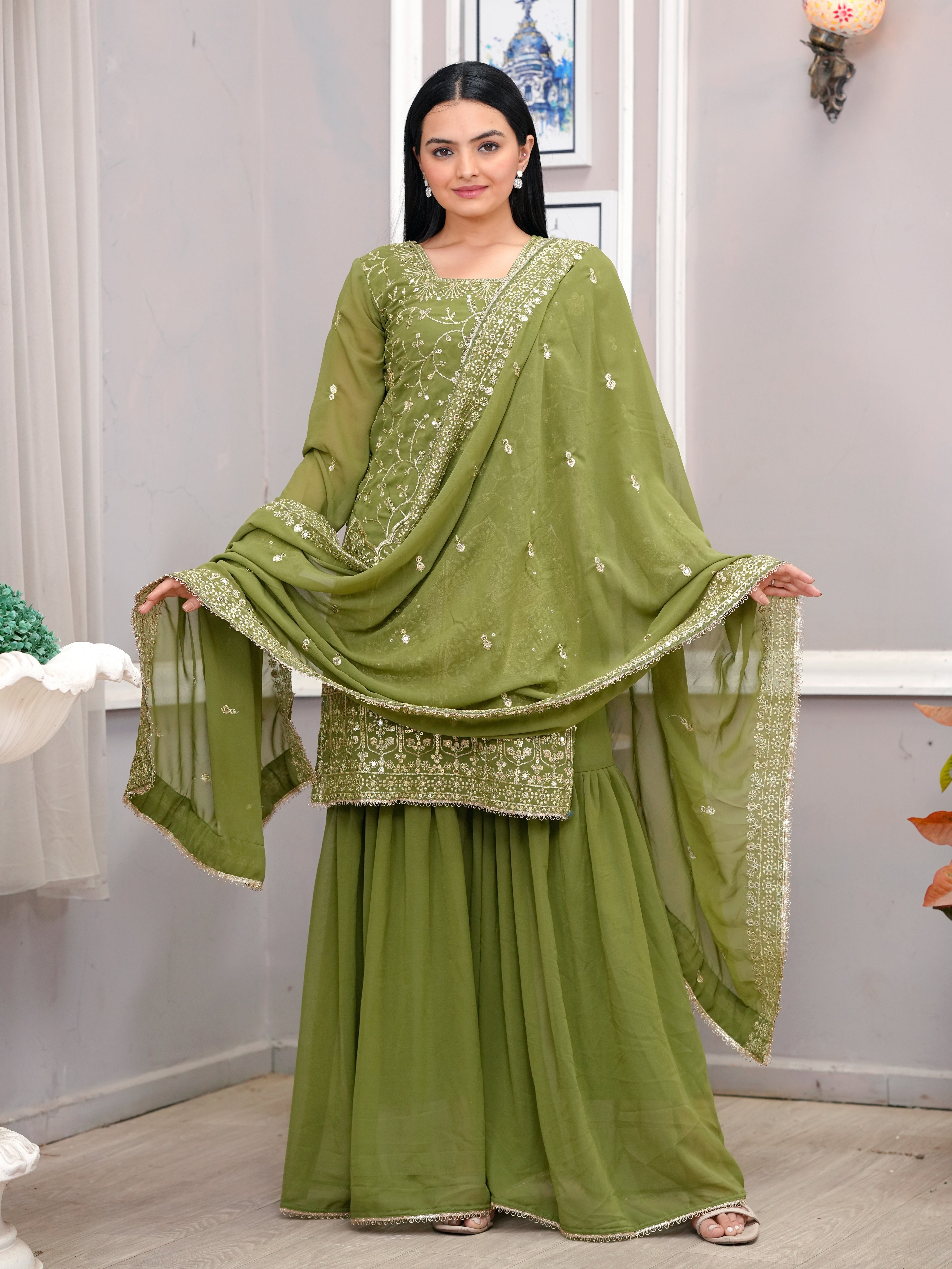 Elegant Monotone Kurta Set