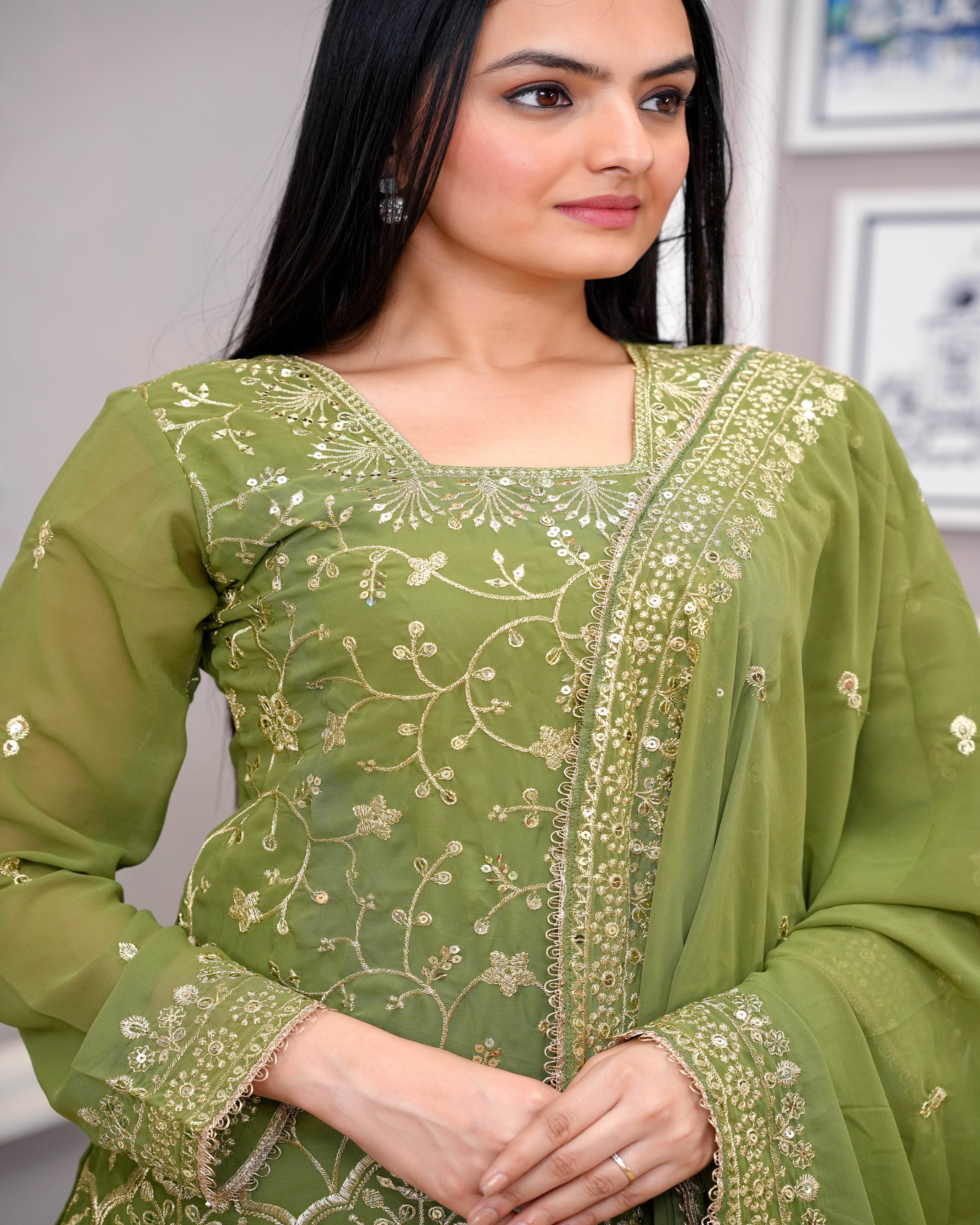 Elegant Monotone Kurta Set