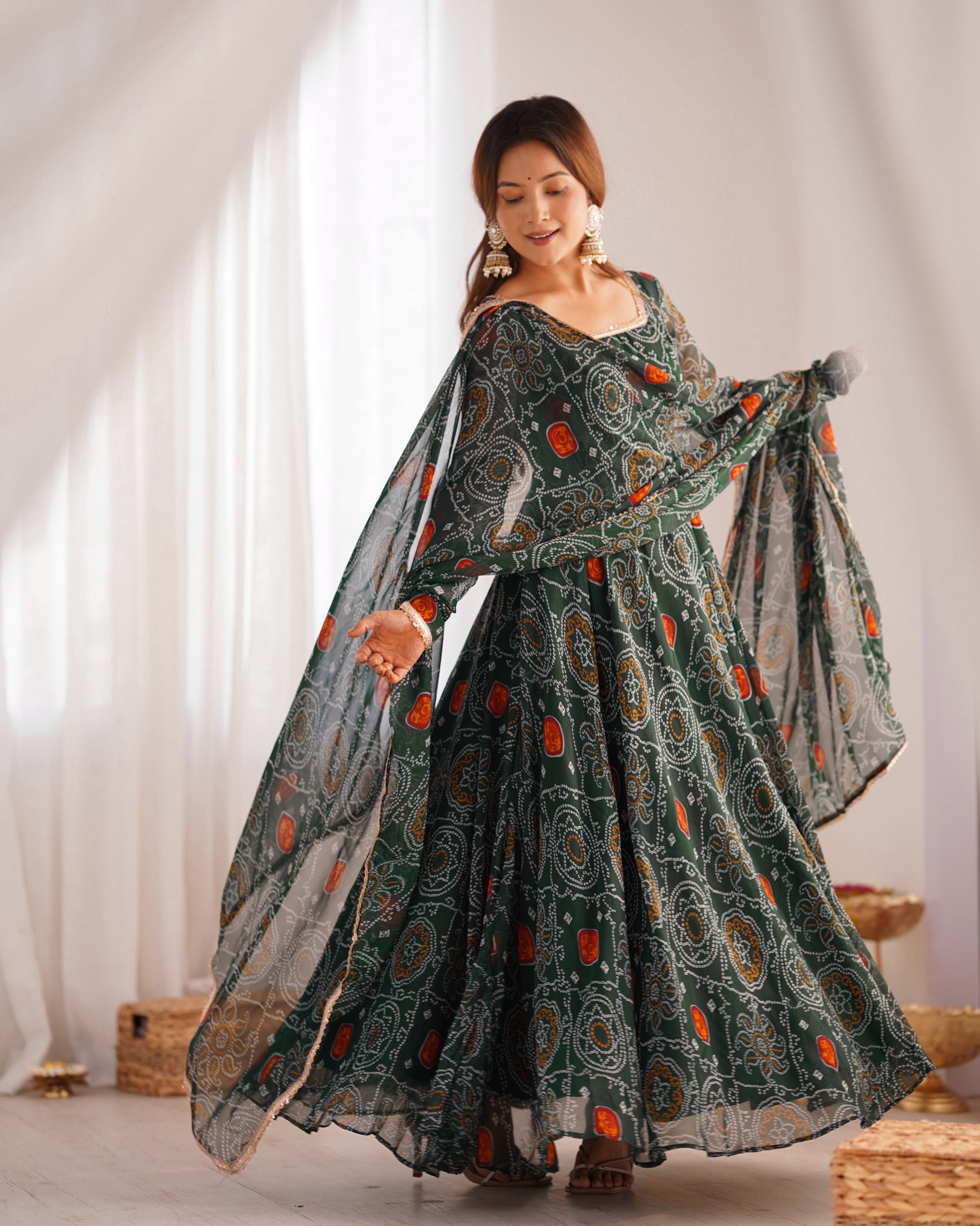 Women's Designer Anarkali Suit – Embroidered Party Wear Ethnic Gown