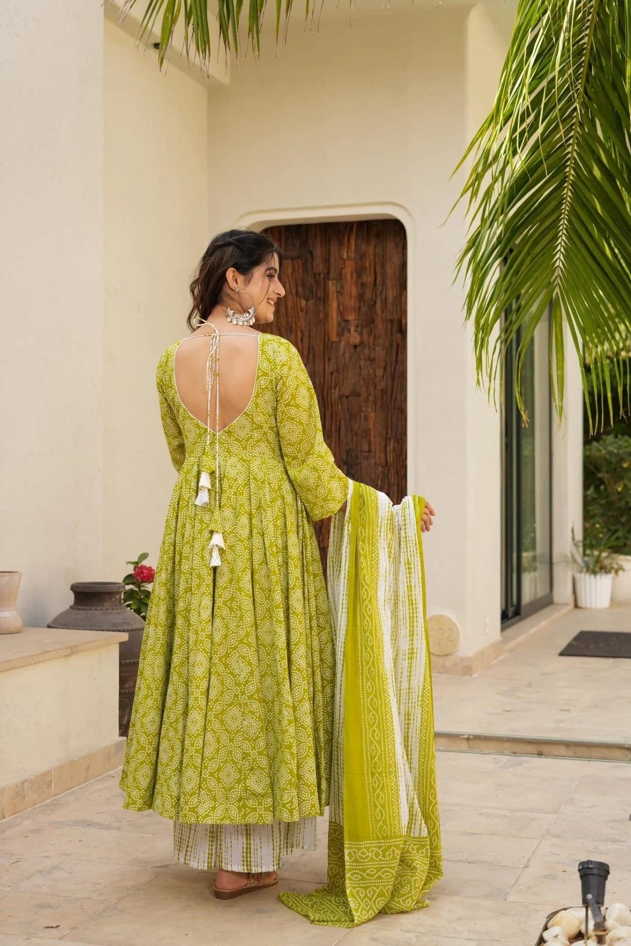 Printed Anarkali Kurta Set for Women