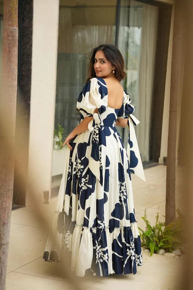 Floral Printed Anarkali Gown for Women