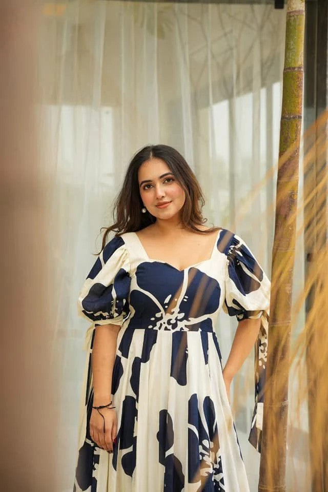 Floral Printed Anarkali Gown for Women
