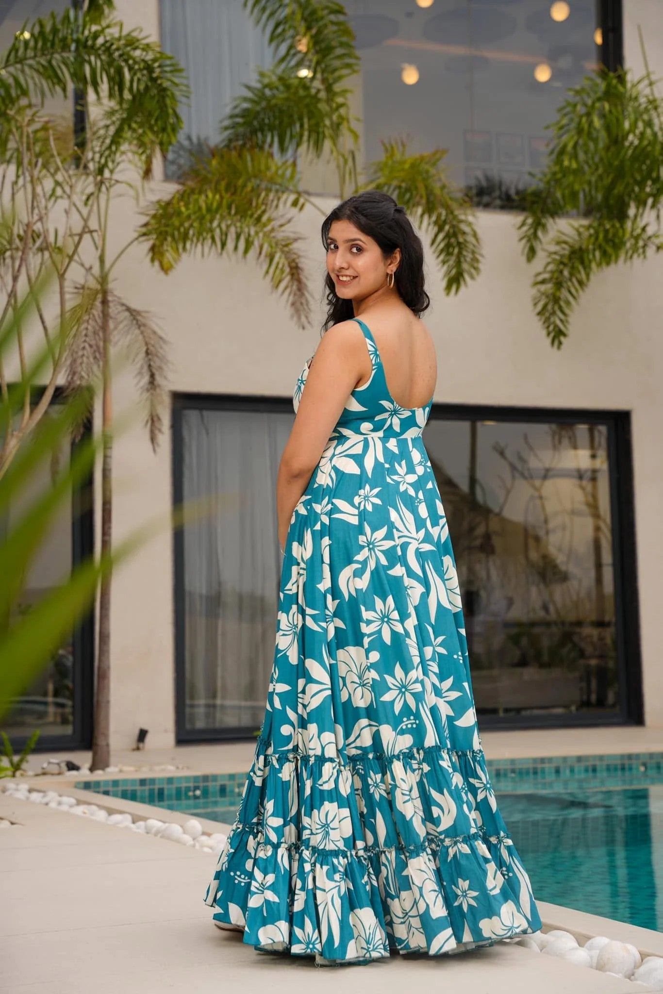 Sleeveless Square Neck A-Line Summer Gown