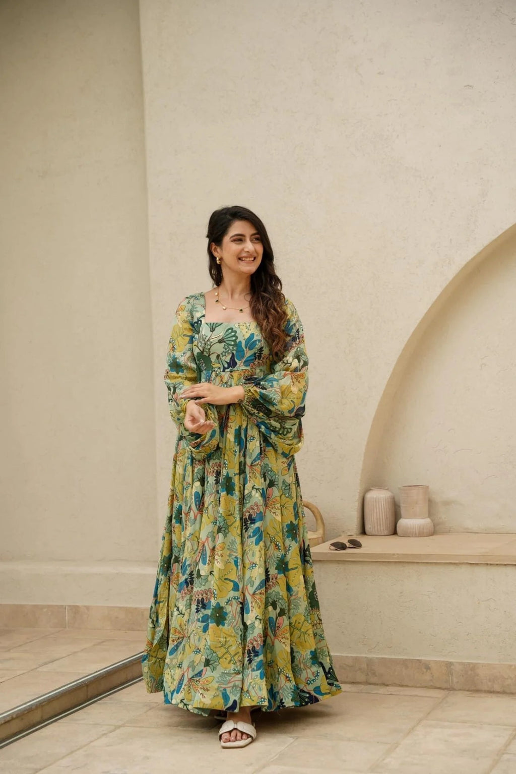 Refreshing Hues: Light Green Maxi Dress