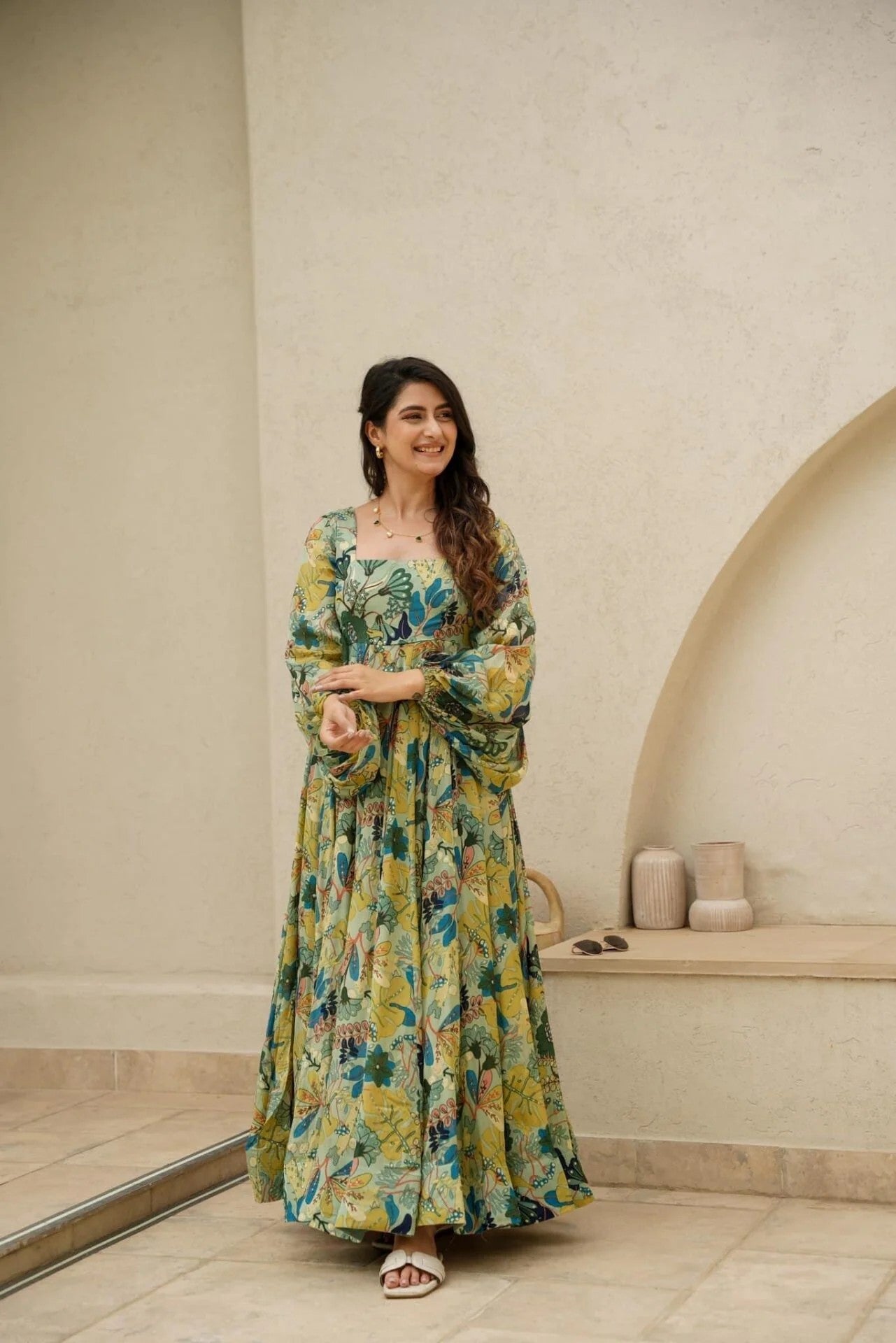 Refreshing Hues: Light Green Maxi Dress