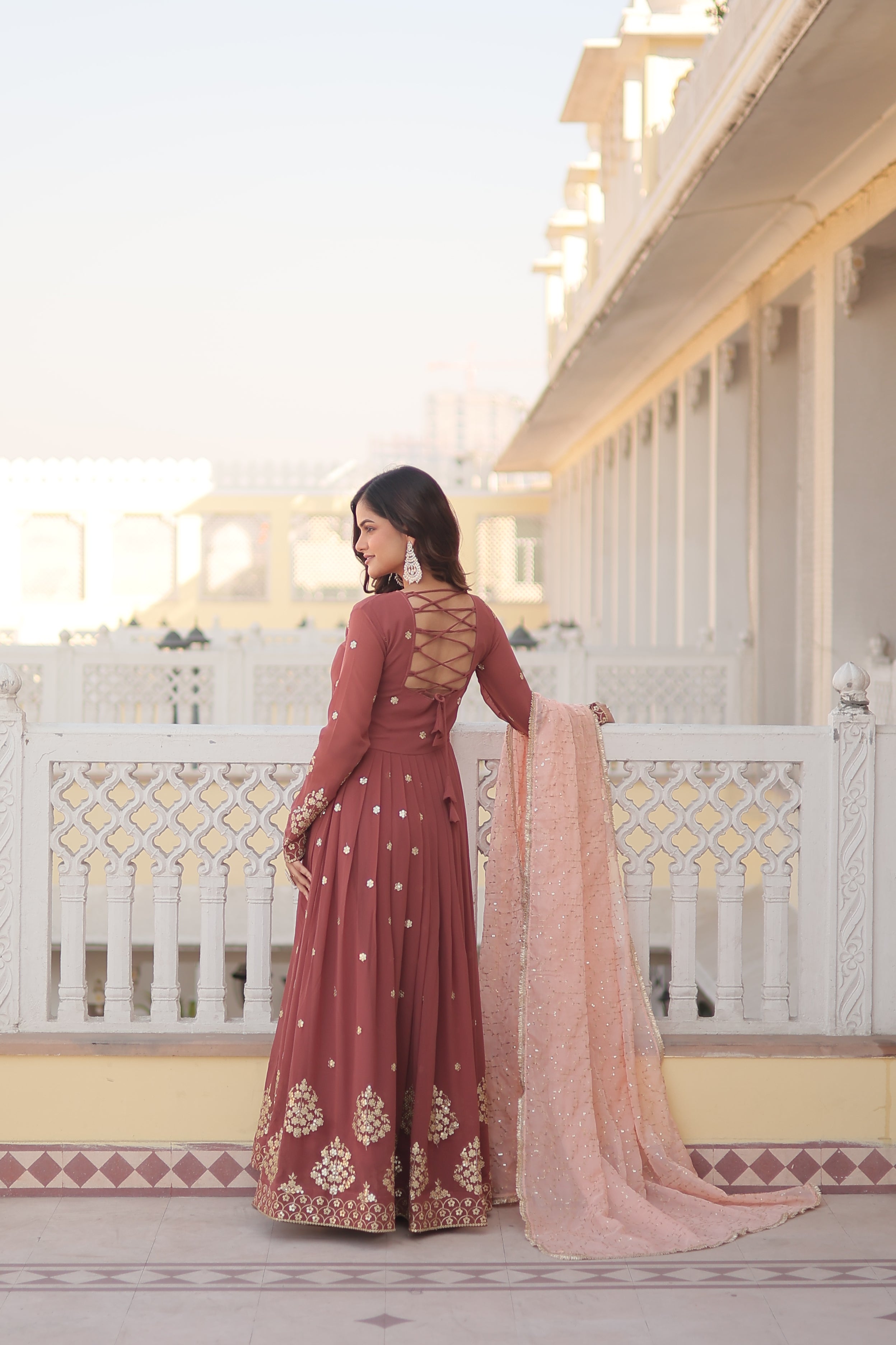 Women's Embroidered Anarkali Kurta Set with Dupatta
