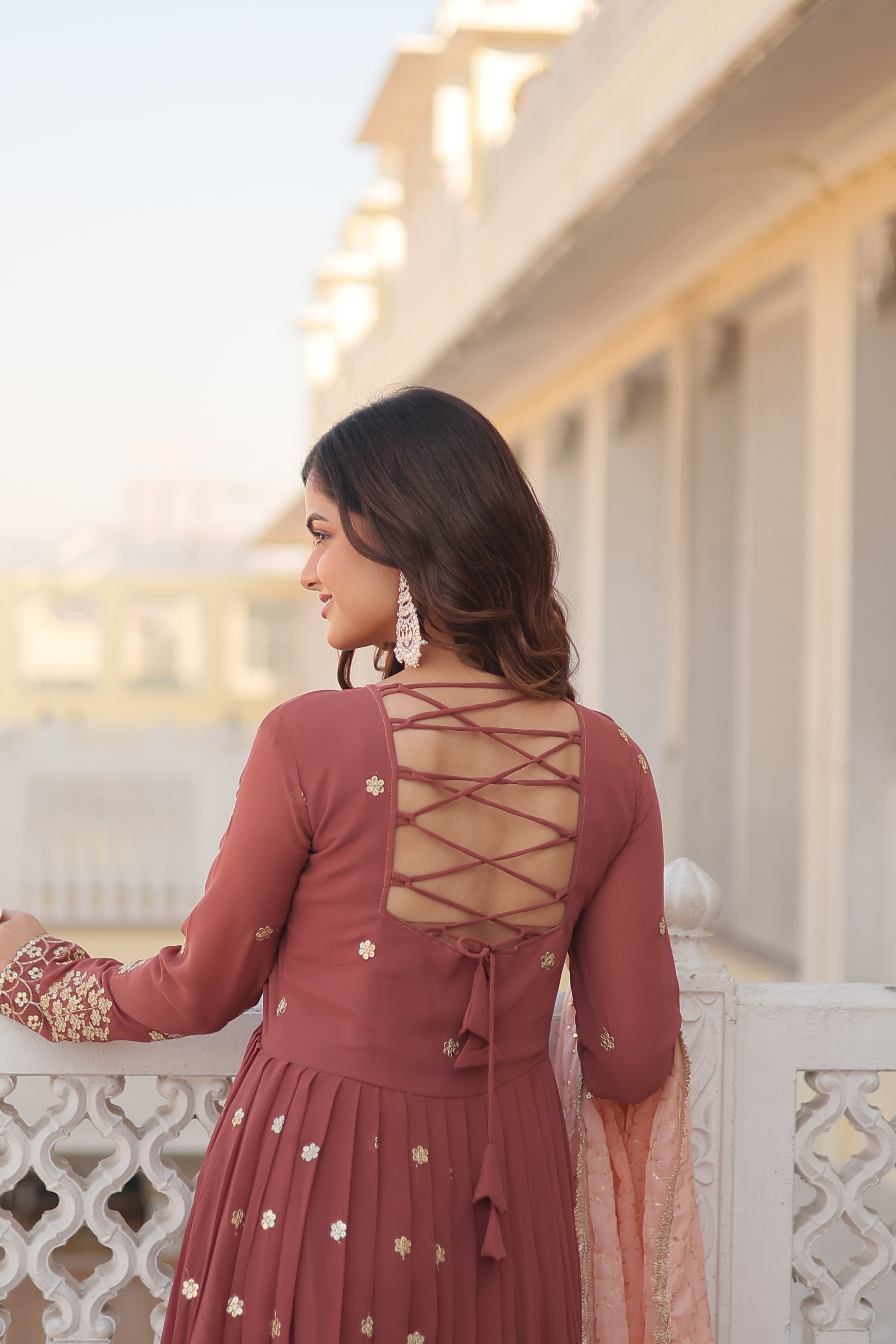 Women's Embroidered Anarkali Kurta Set with Dupatta