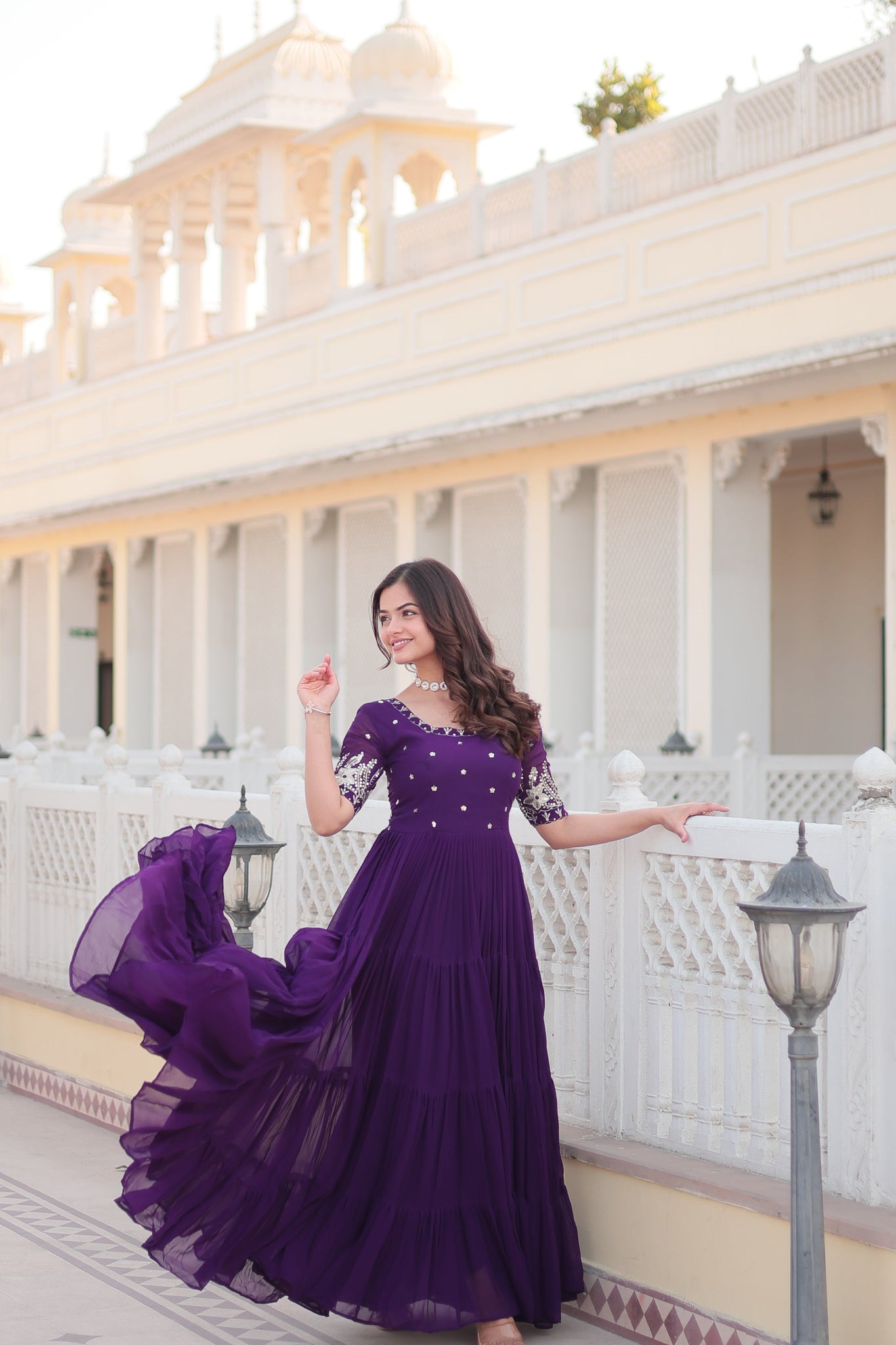 Raksh Badhan Special Trending Purple Kurta Set