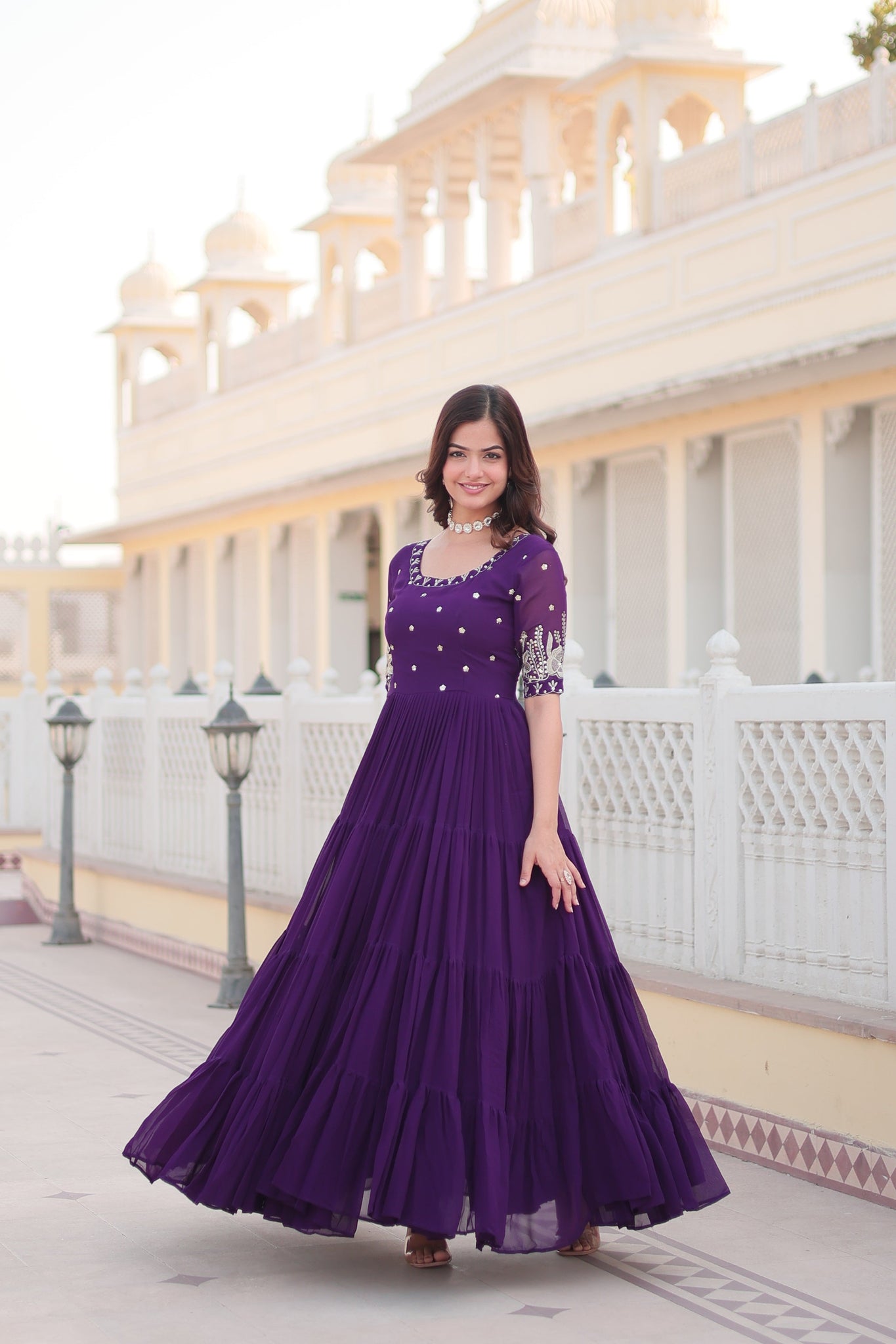 Raksh Badhan Special Trending Purple Kurta Set