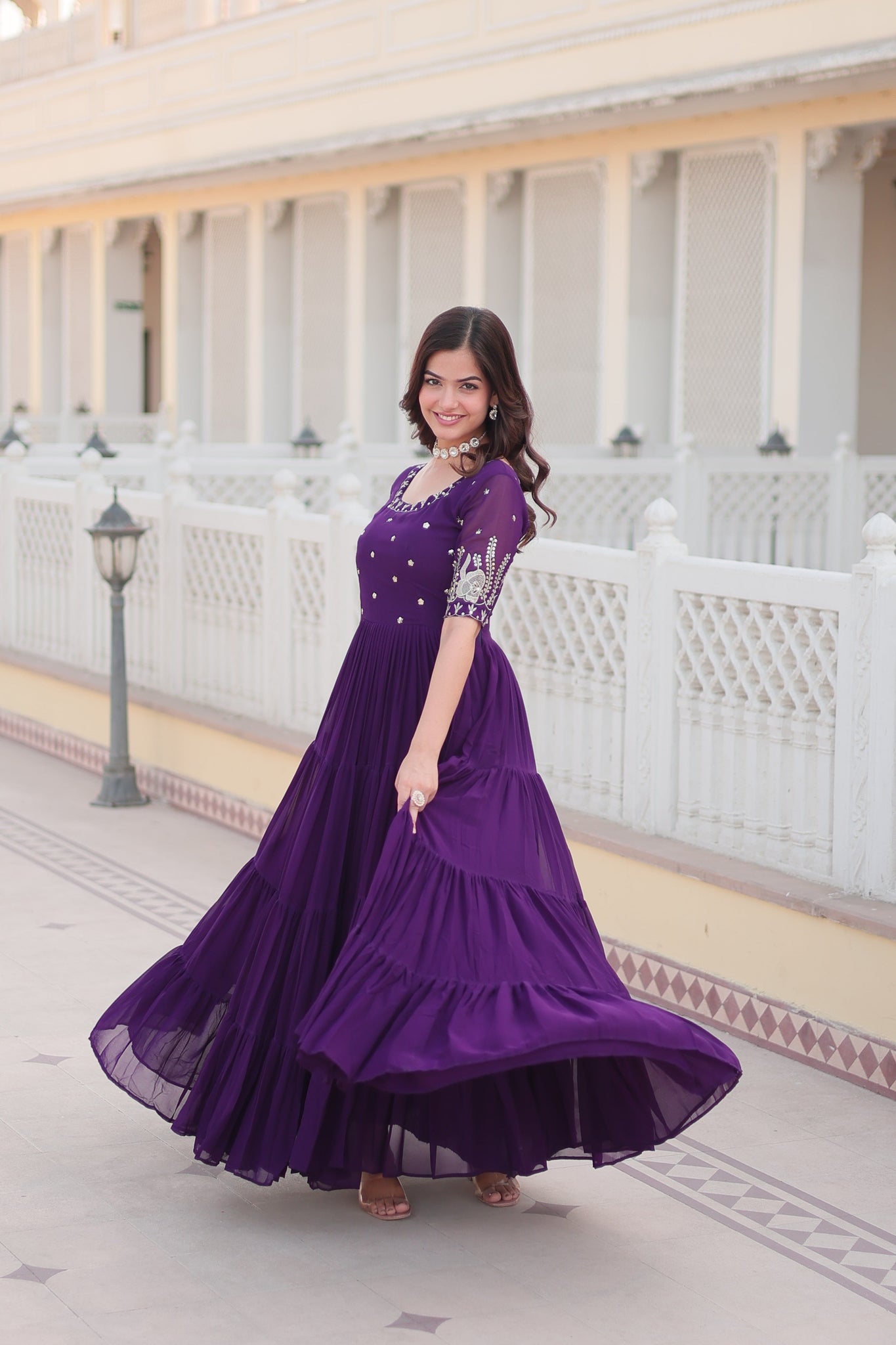 Raksh Badhan Special Trending Purple Kurta Set