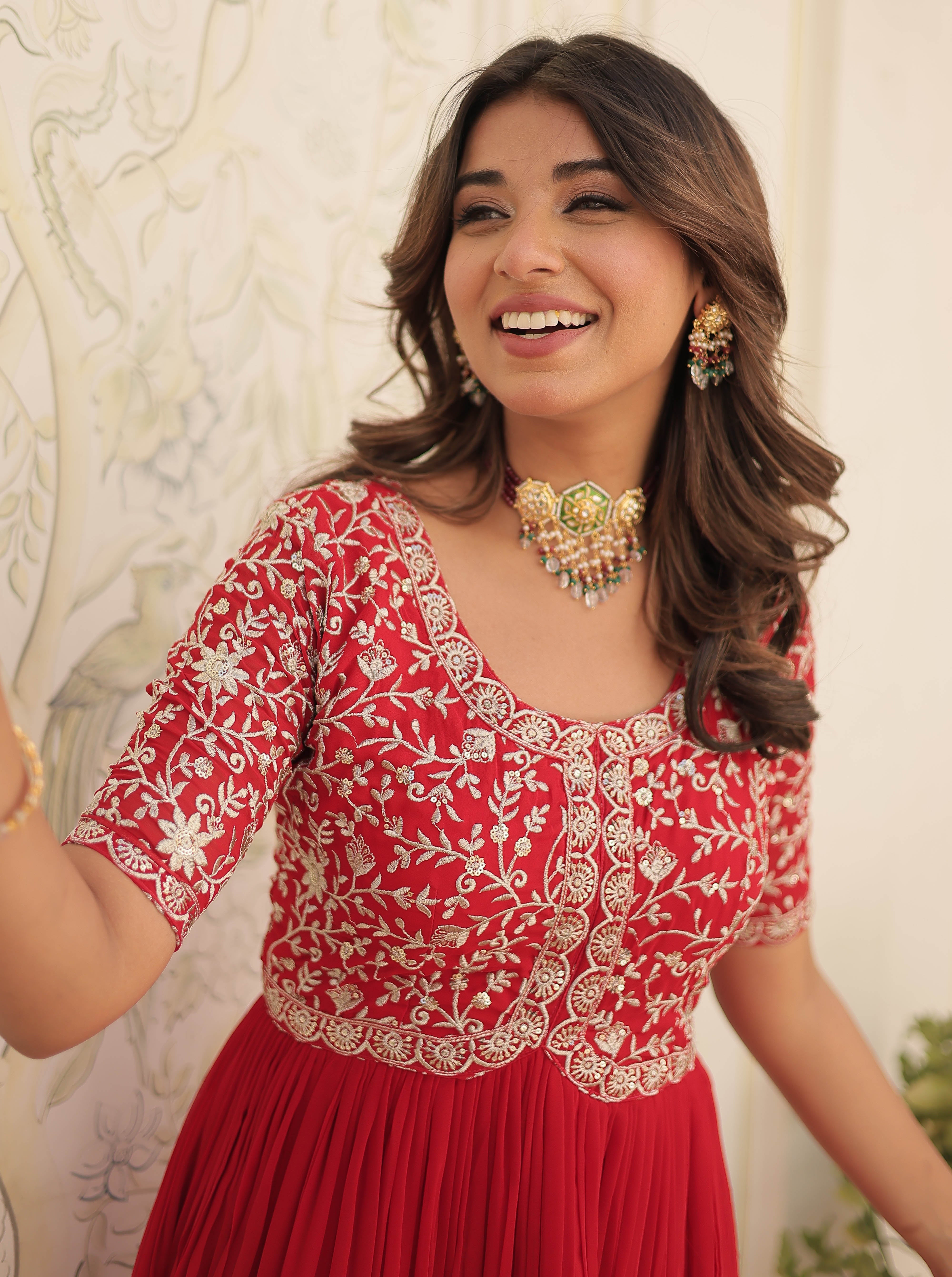 Designer Embroidered Anarkali Gown for Women
