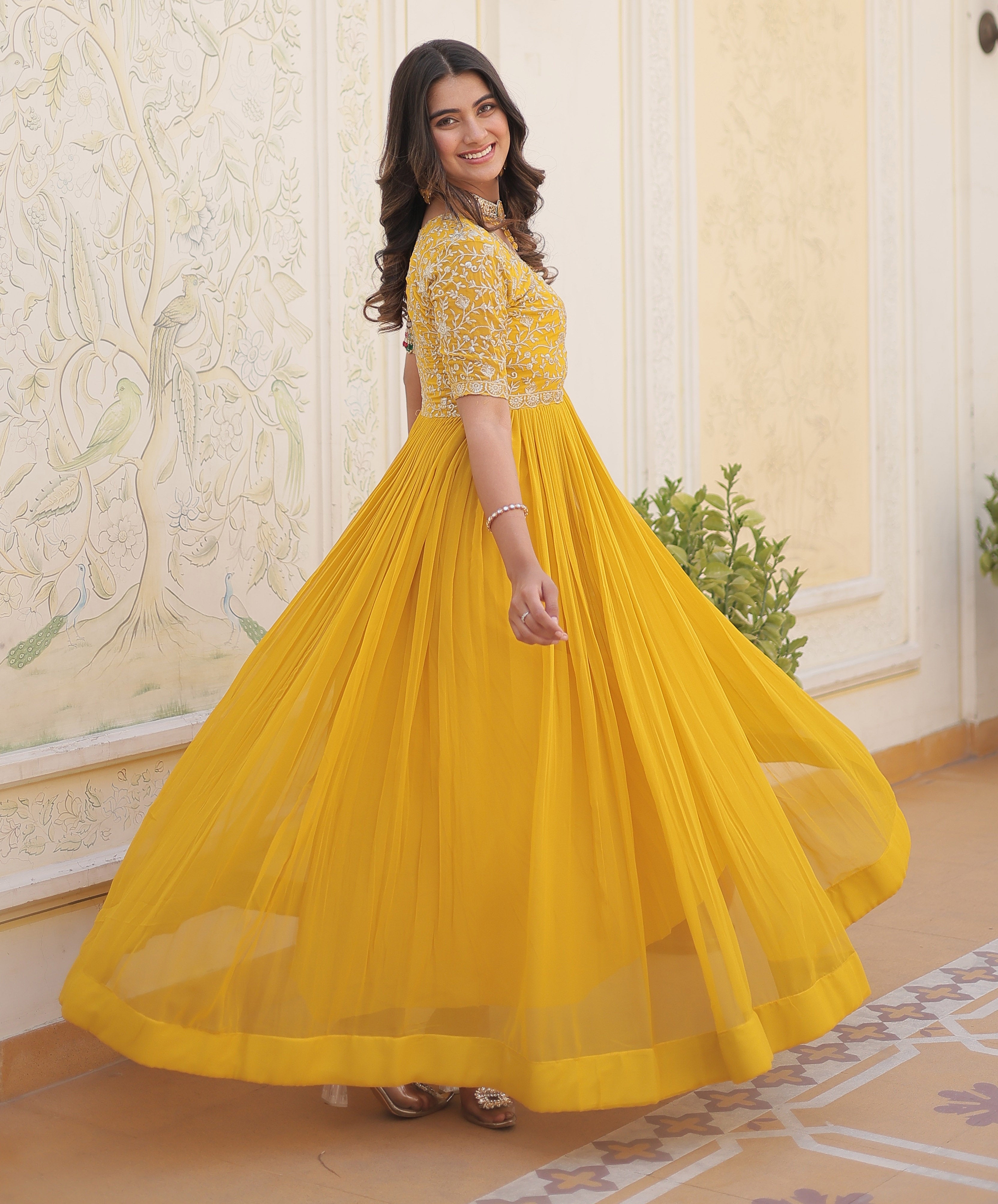 Designer Embroidered Anarkali Gown for Women